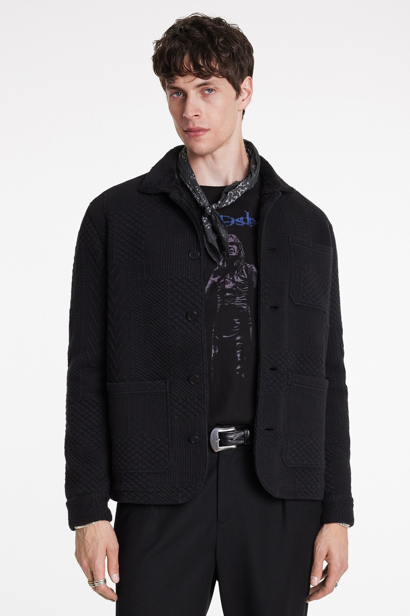 KENMARE LS SHERPA LINED Q BLACK 1