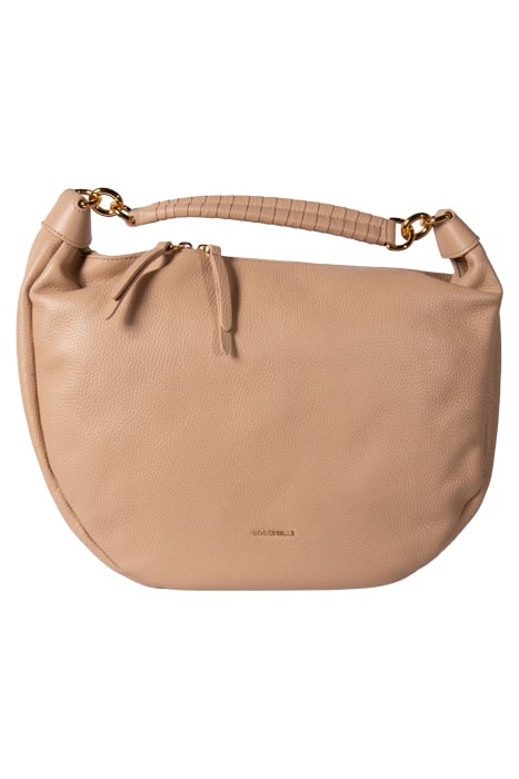 LARGE LEATHER SHOULDER BAG IN PINK 2