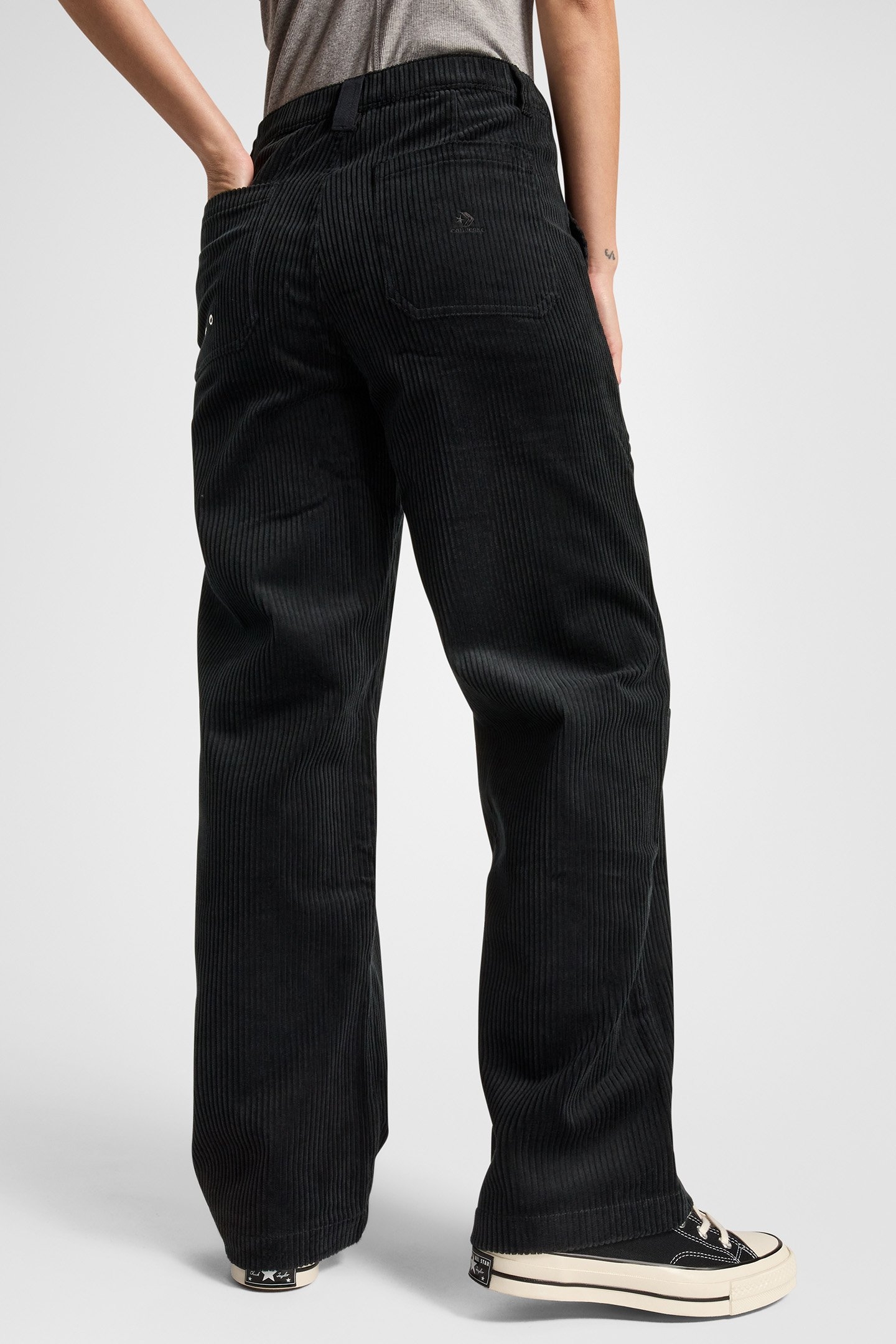 CORDUROY PANTS CONVERSE BLACK 2
