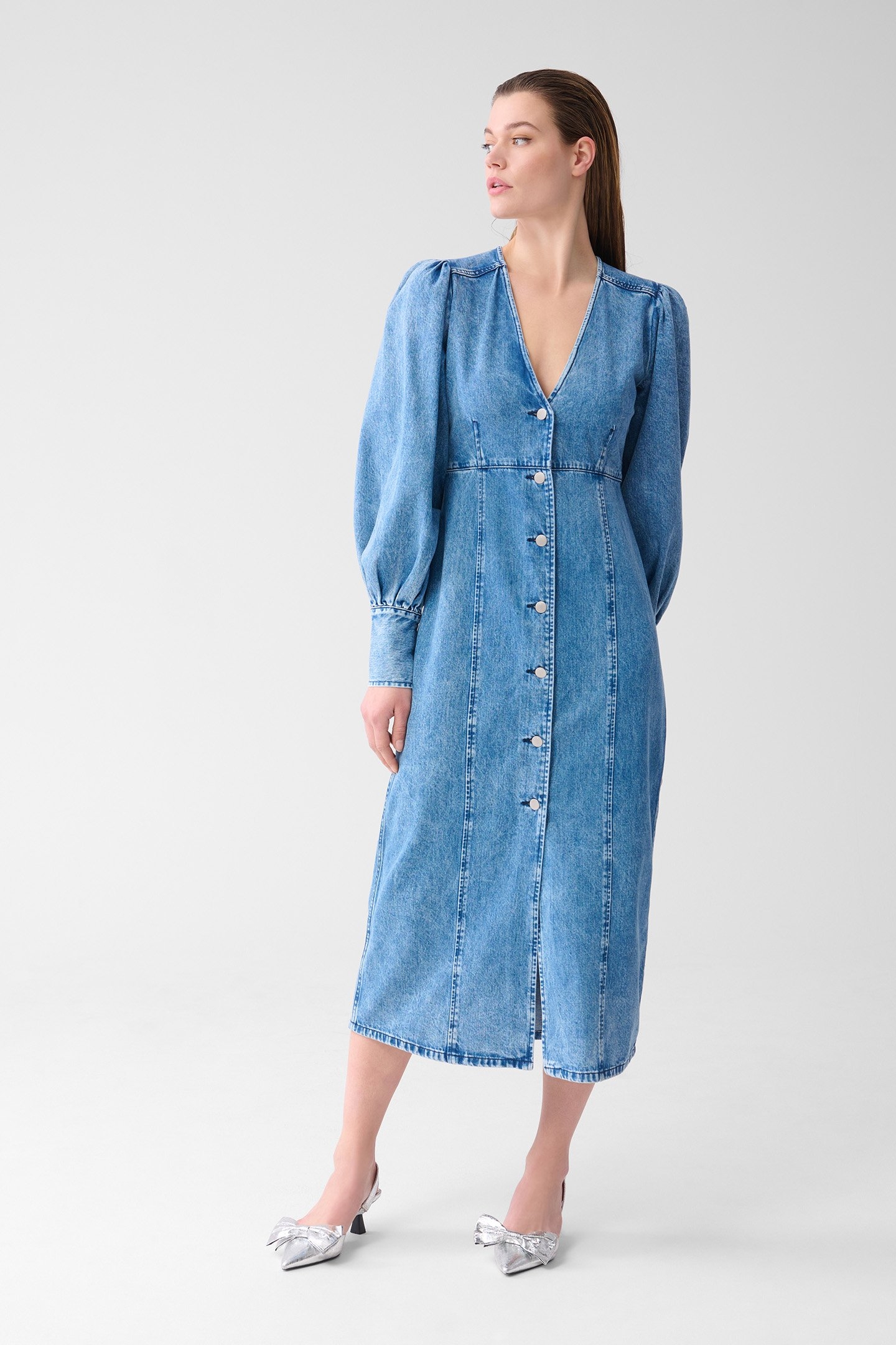 LA-SBSNDENIM DRESS MEDIUMSTONE 5