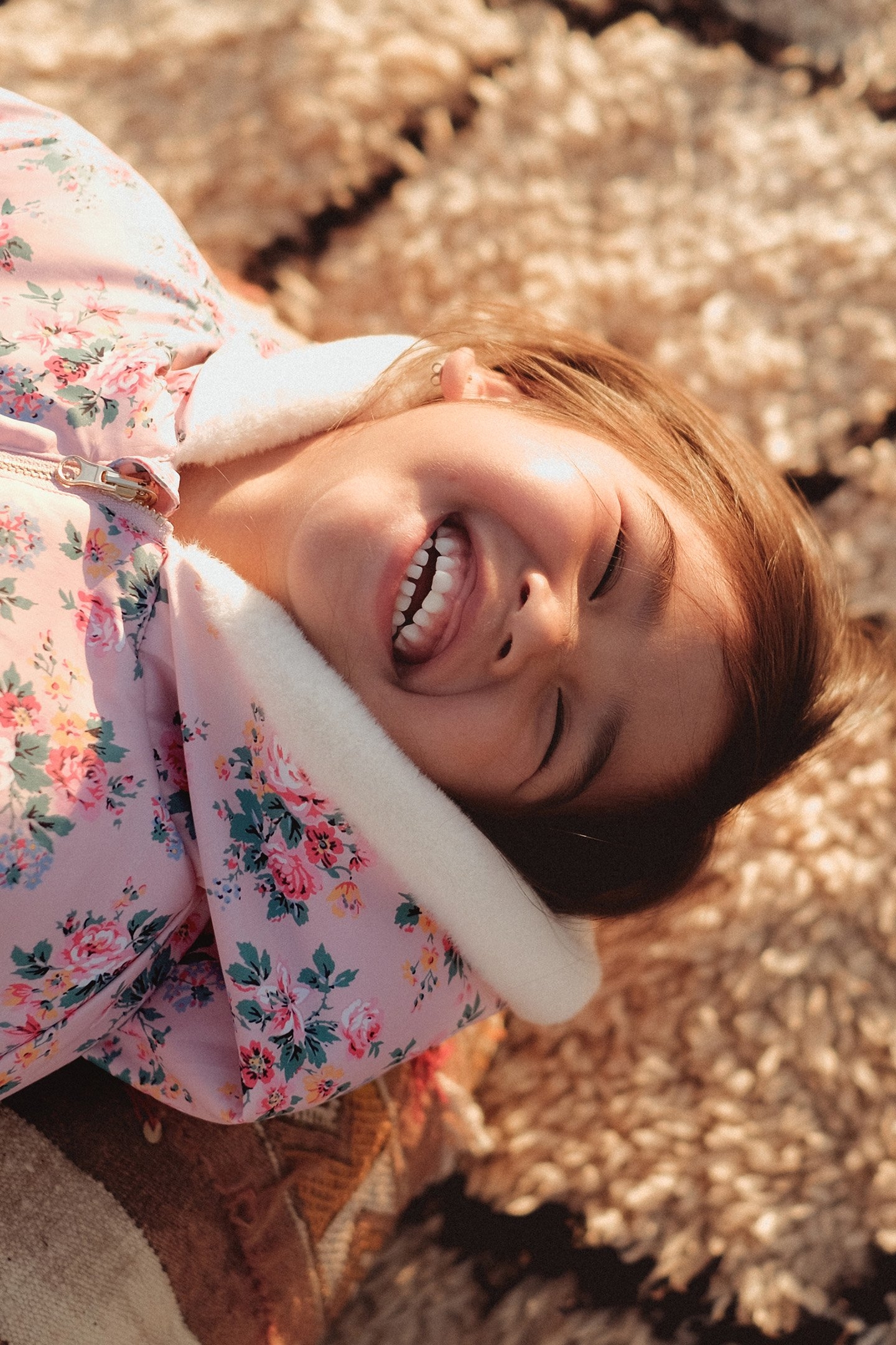 REVERSIBLE COAT FELVET PINK SEYLAN FLOWERS 2