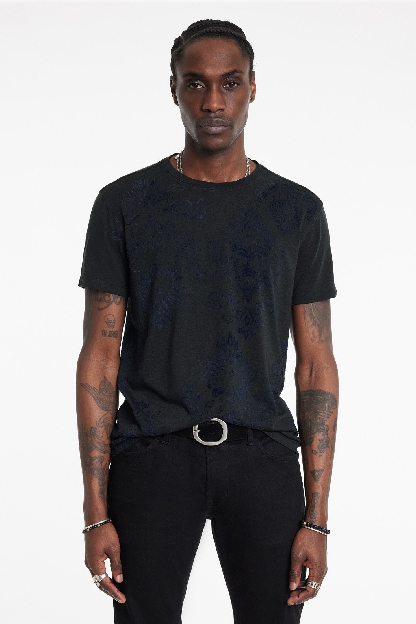 SS CREW TEE - PAISLEY DRIED SAGE 1