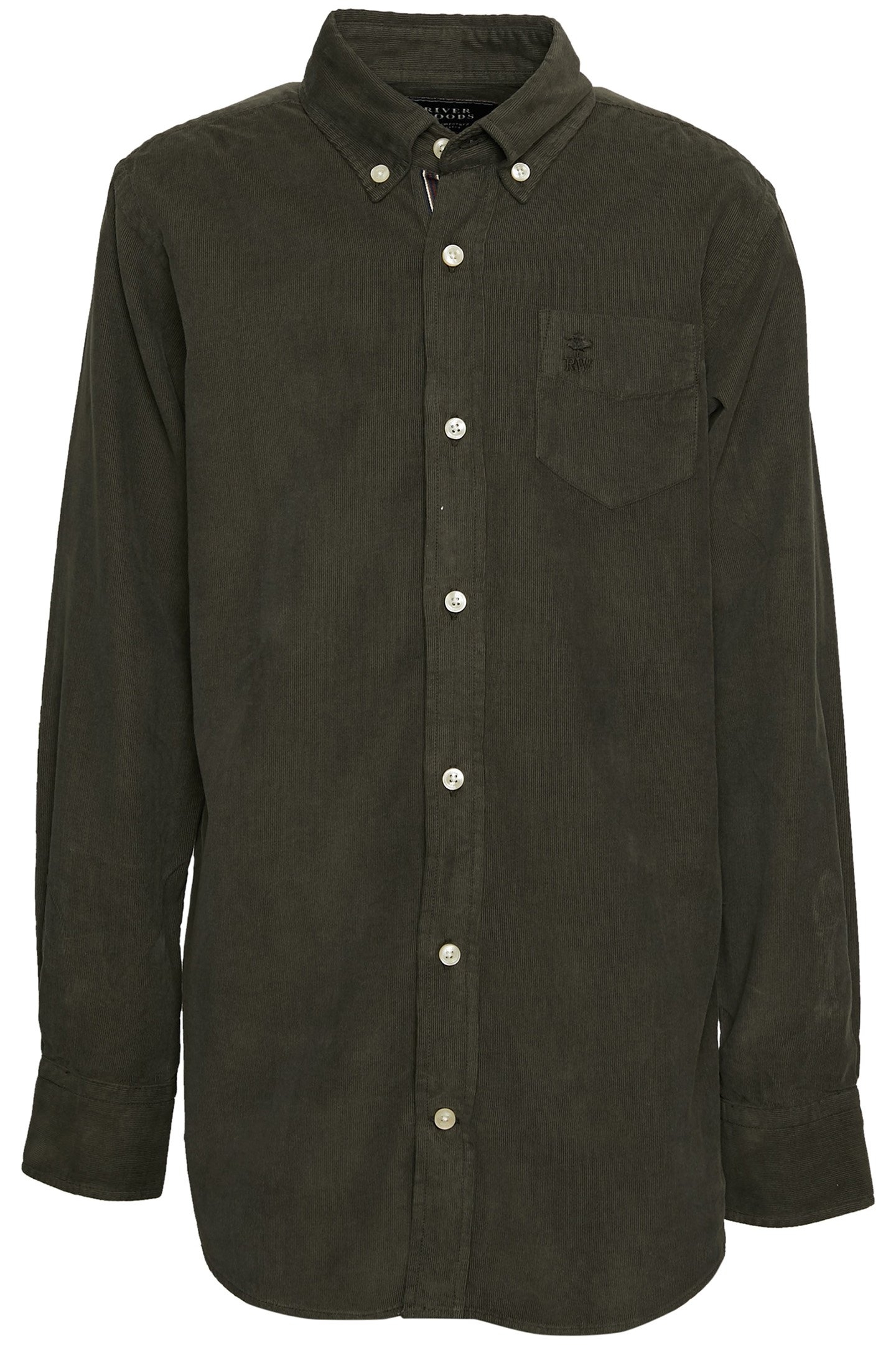 CUSTOM FIT WALLSTREET VELVET SHIRT IN GREEN 1