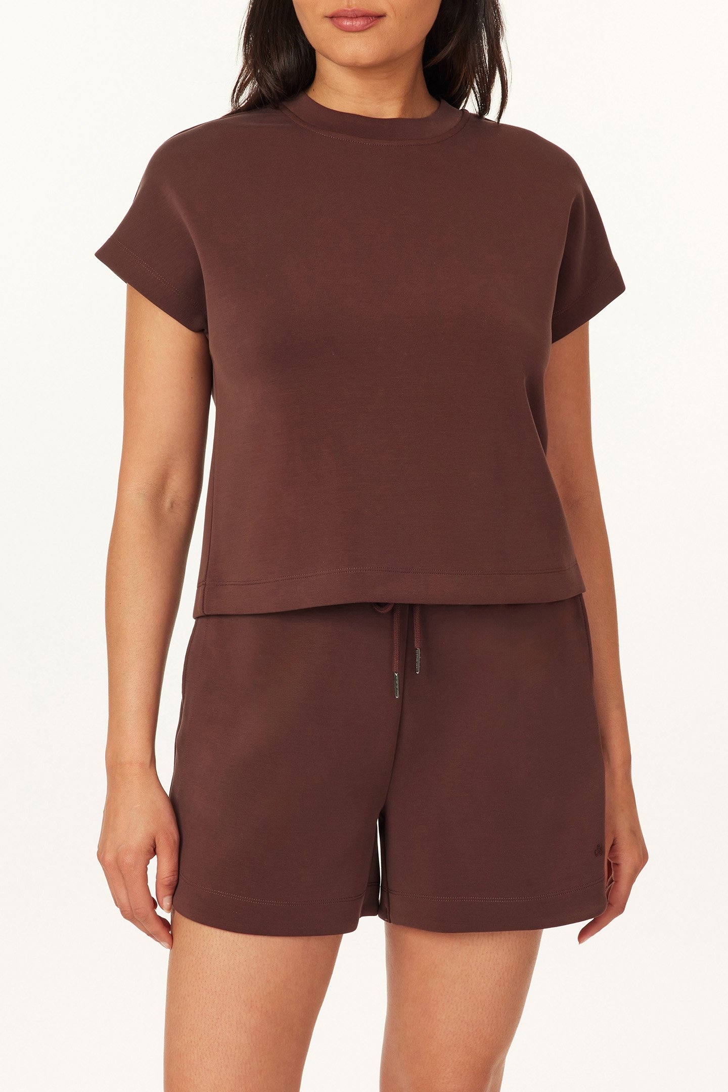 CURVED SLEEVE TEE PUCE 1