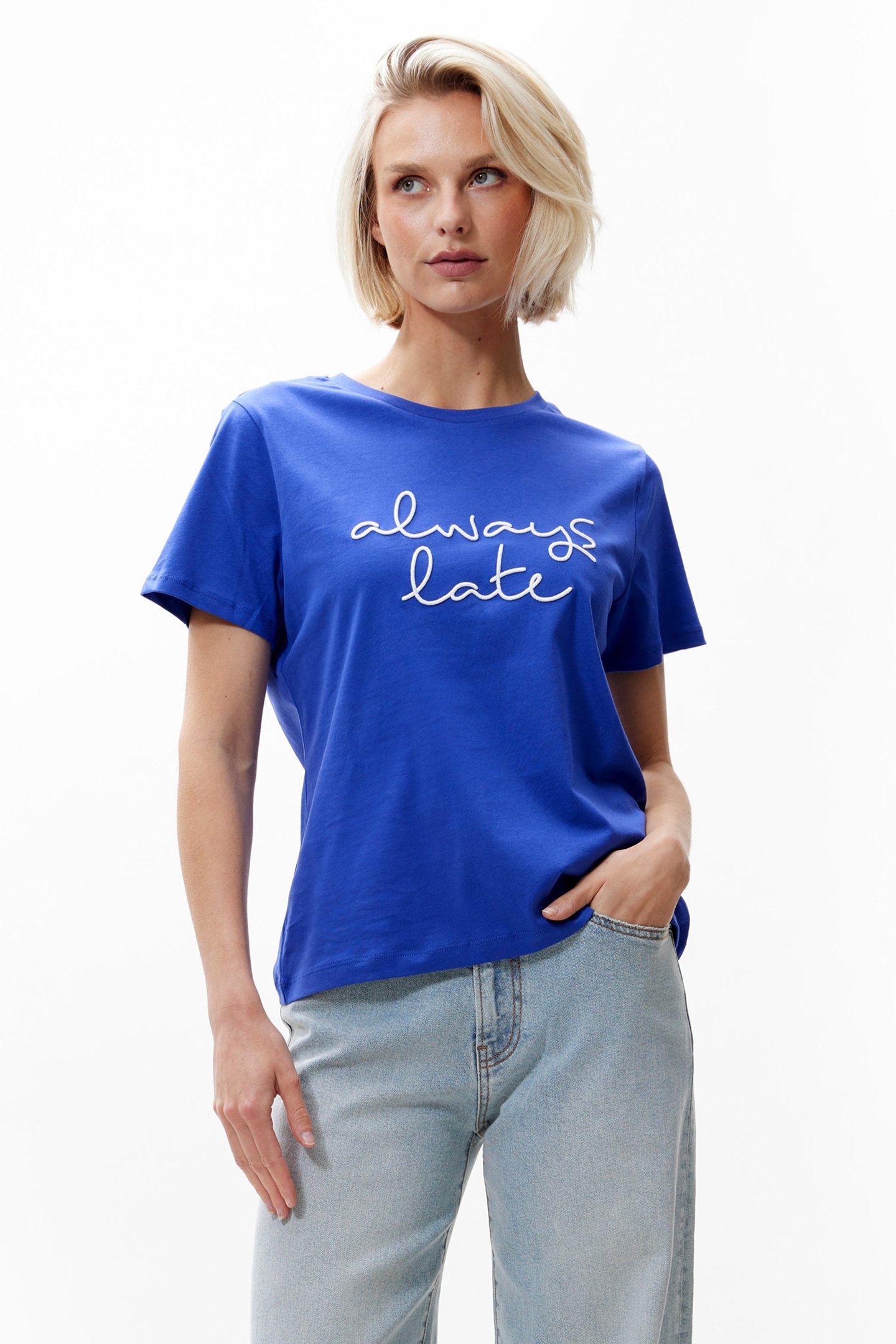 ALWAYS LATE TSHIRT ULTRA MARINE 1