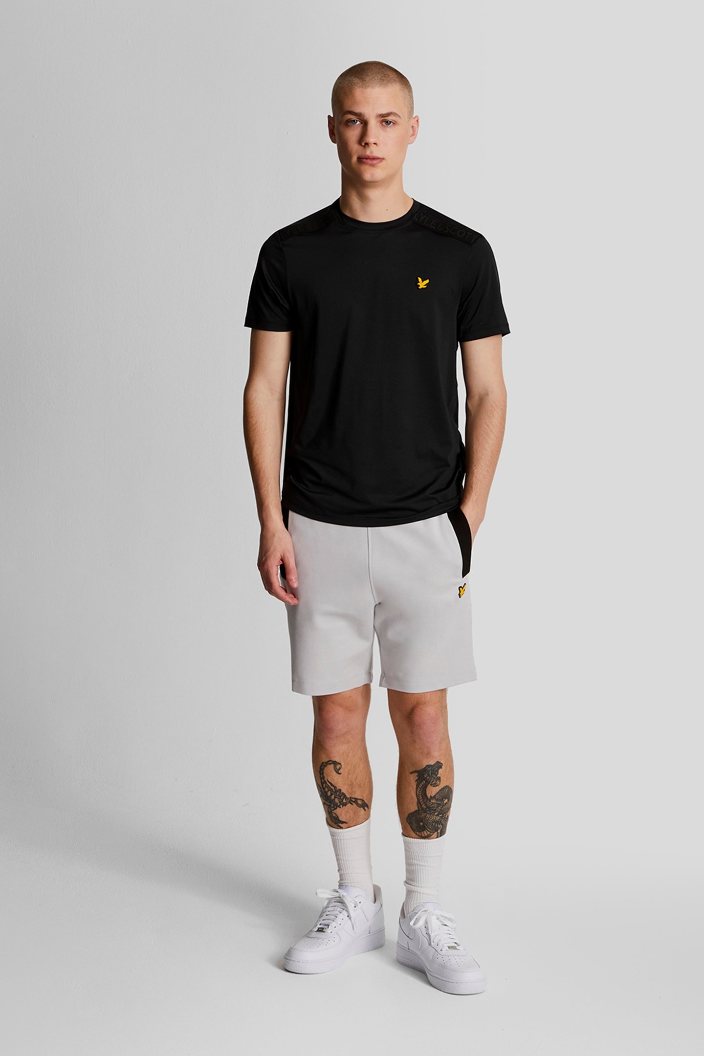 POCKET BRANDED SHORTS PEBBLE 1