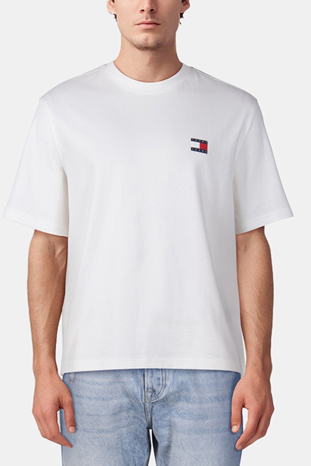 TJM 90S POP COL NW STRAIGHT FIT TSHIRT ECRU 1