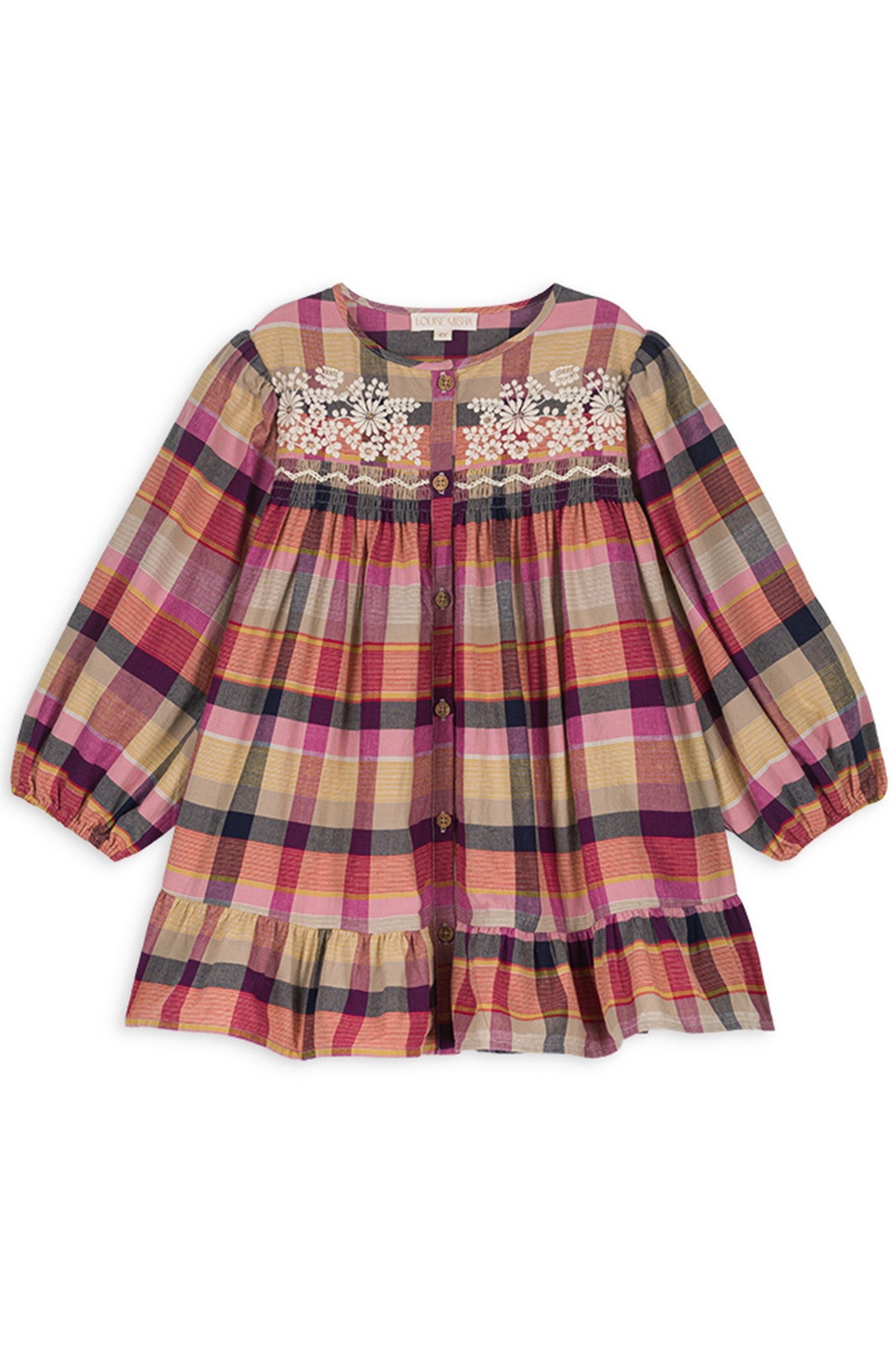 DRESS MASSILIA FUCHSIA TARTAN ROADS 2