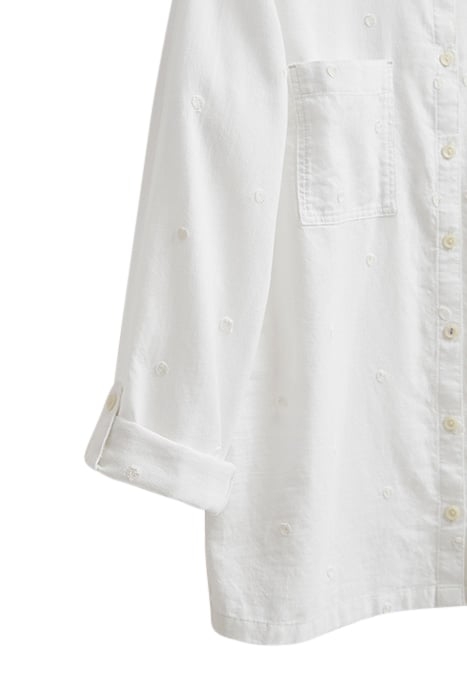 EMILIA ORGANIC COTTON SHIRT IVORY MULTI 6