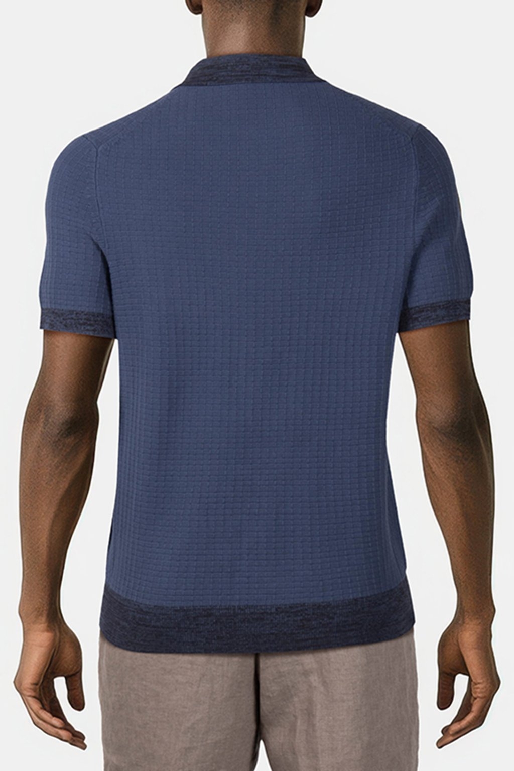 MARLED RIB SWEATER SS POLO DARK OBSIDIAN 2