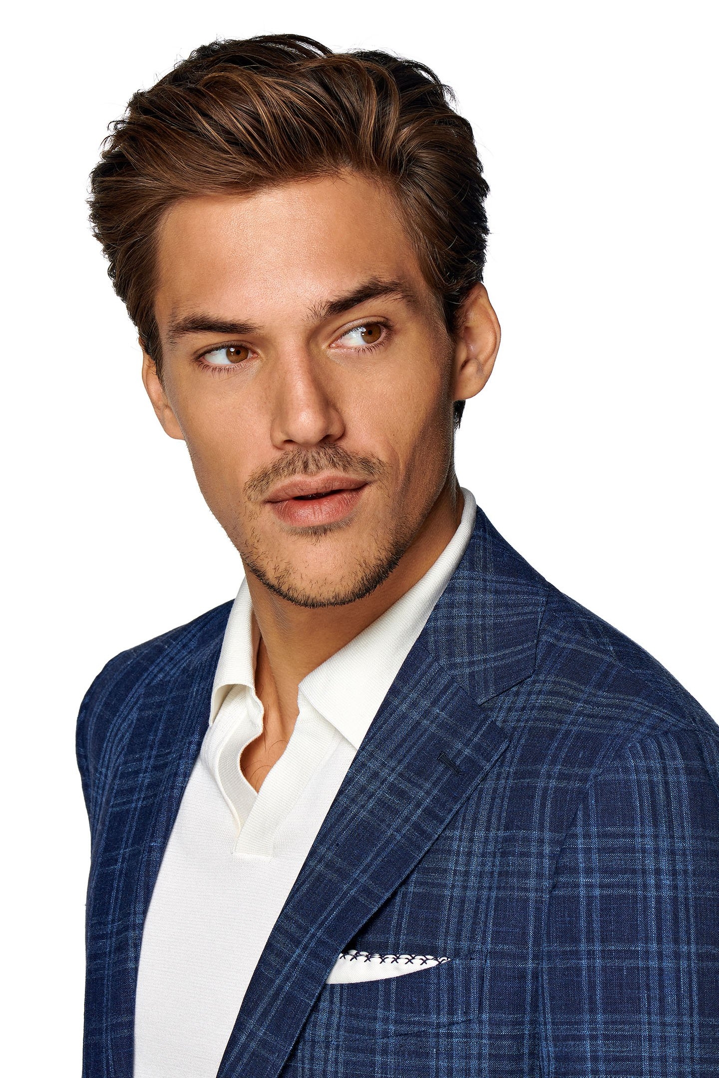 MID BLUE CHECKED TAILORED FIT HAVANA BLAZER MID BLUE 5