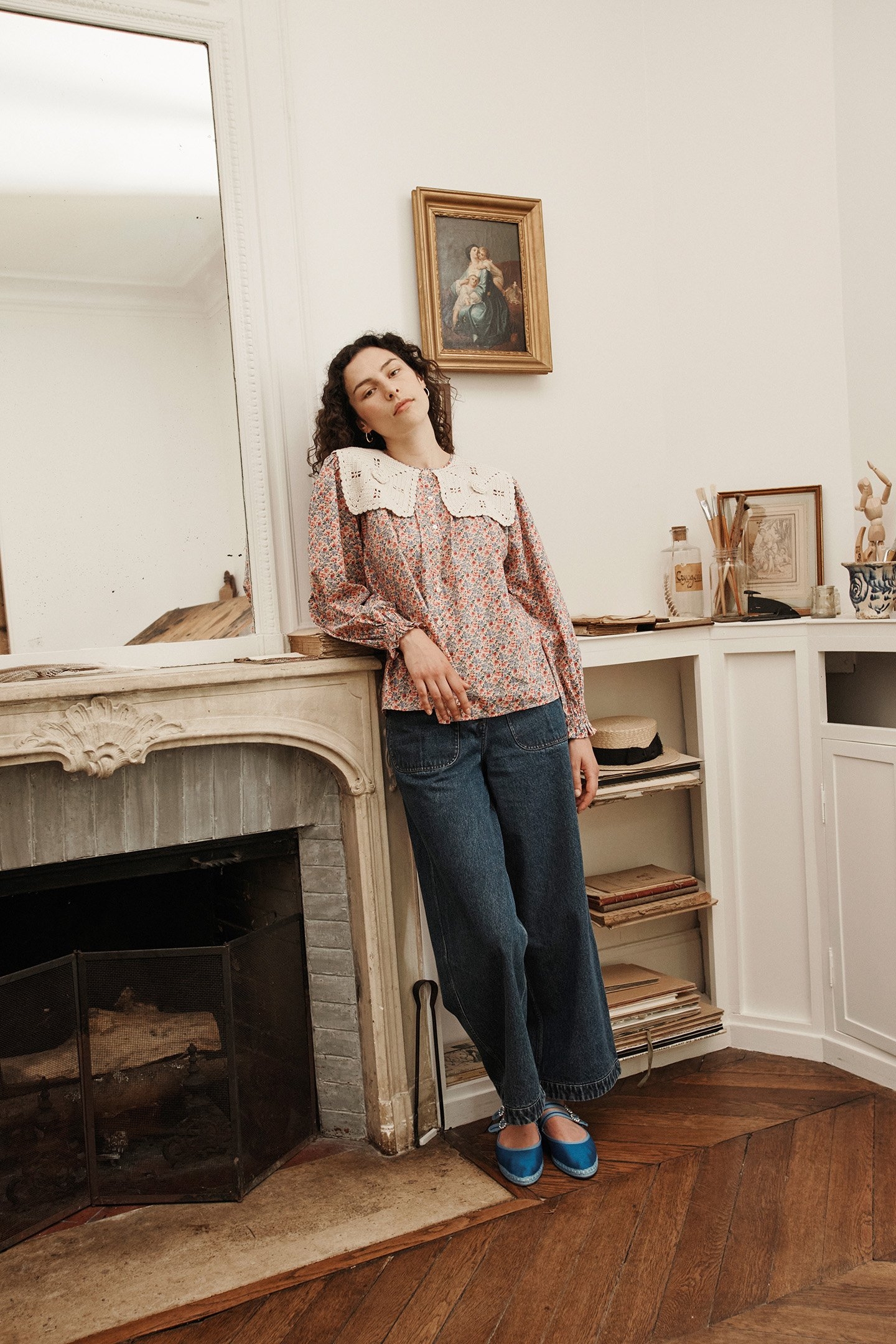 SHIRT VICKY BLUSH FLORAL WORLD 3