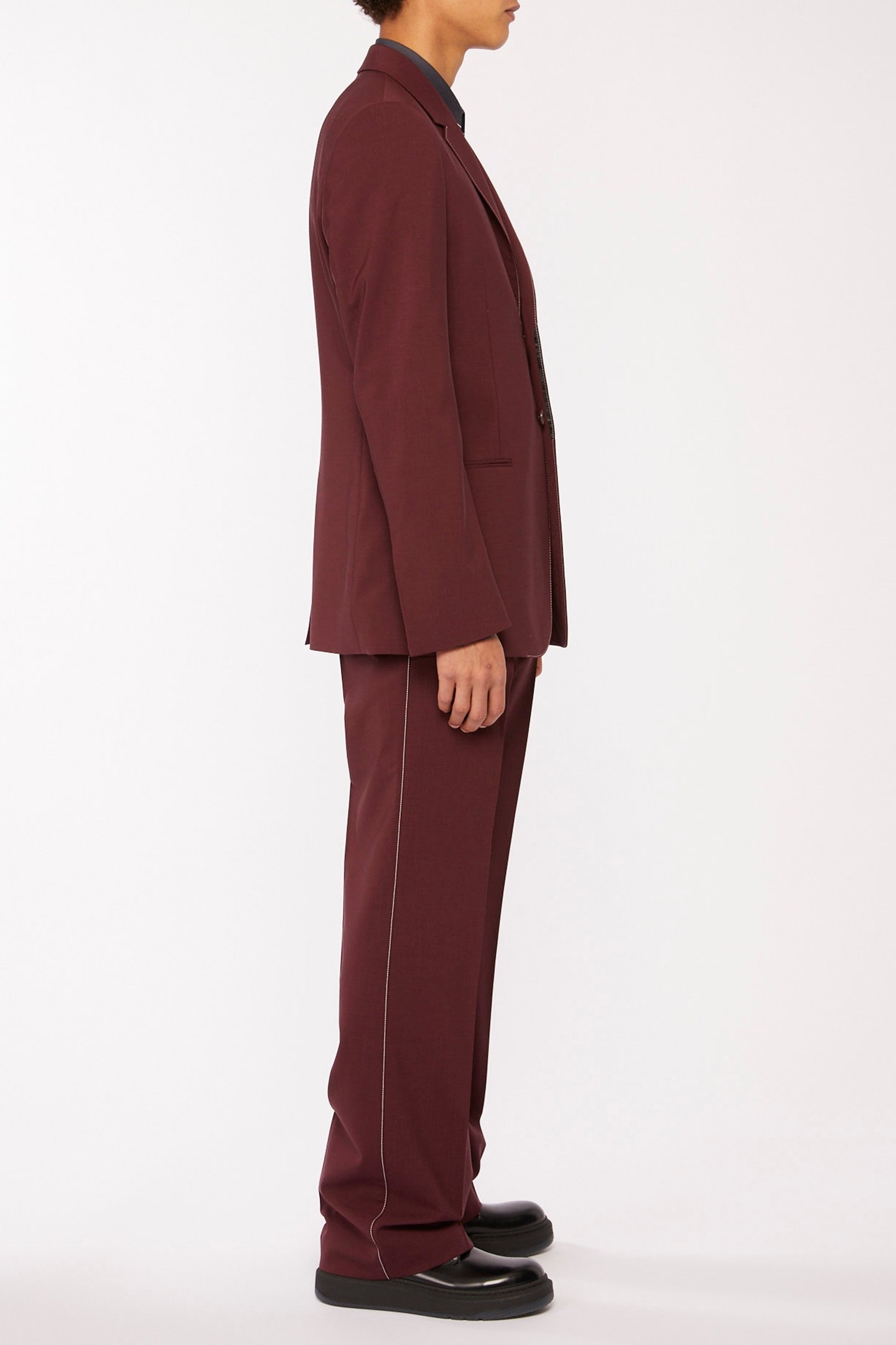 GENTS CONCEALED 2 BTN JACKET BURGUNDY/ BORDE 6
