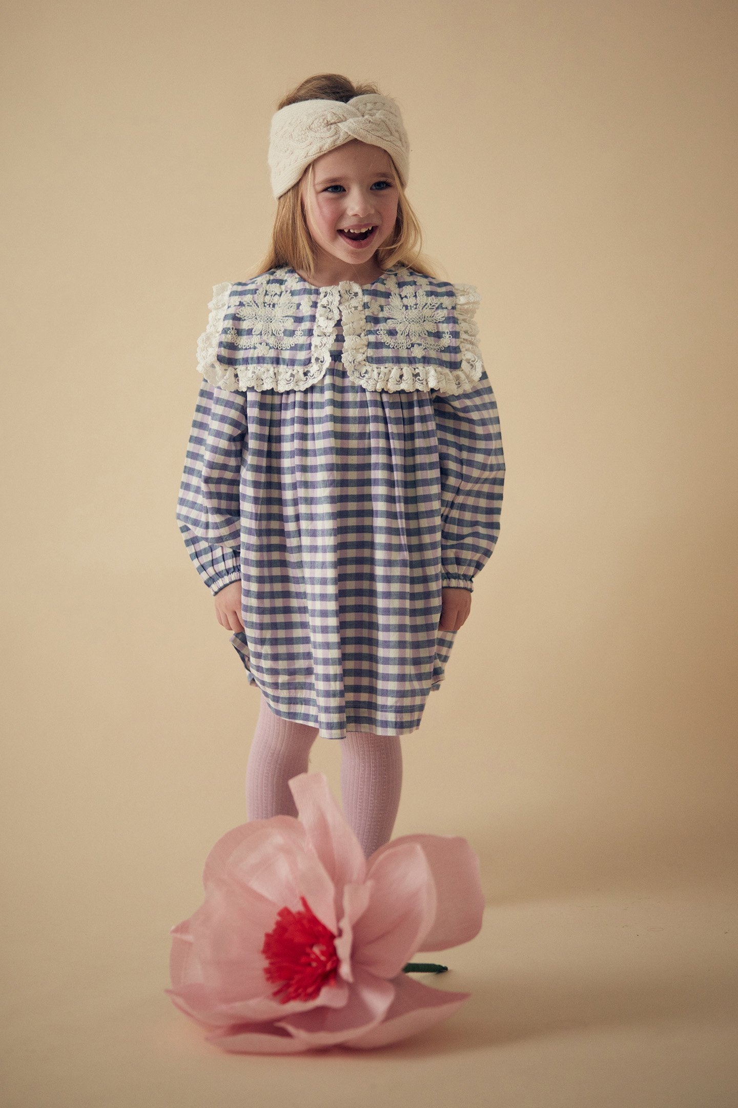 DRESS ARINOLA BLUE & PURPLE CHECKS 1