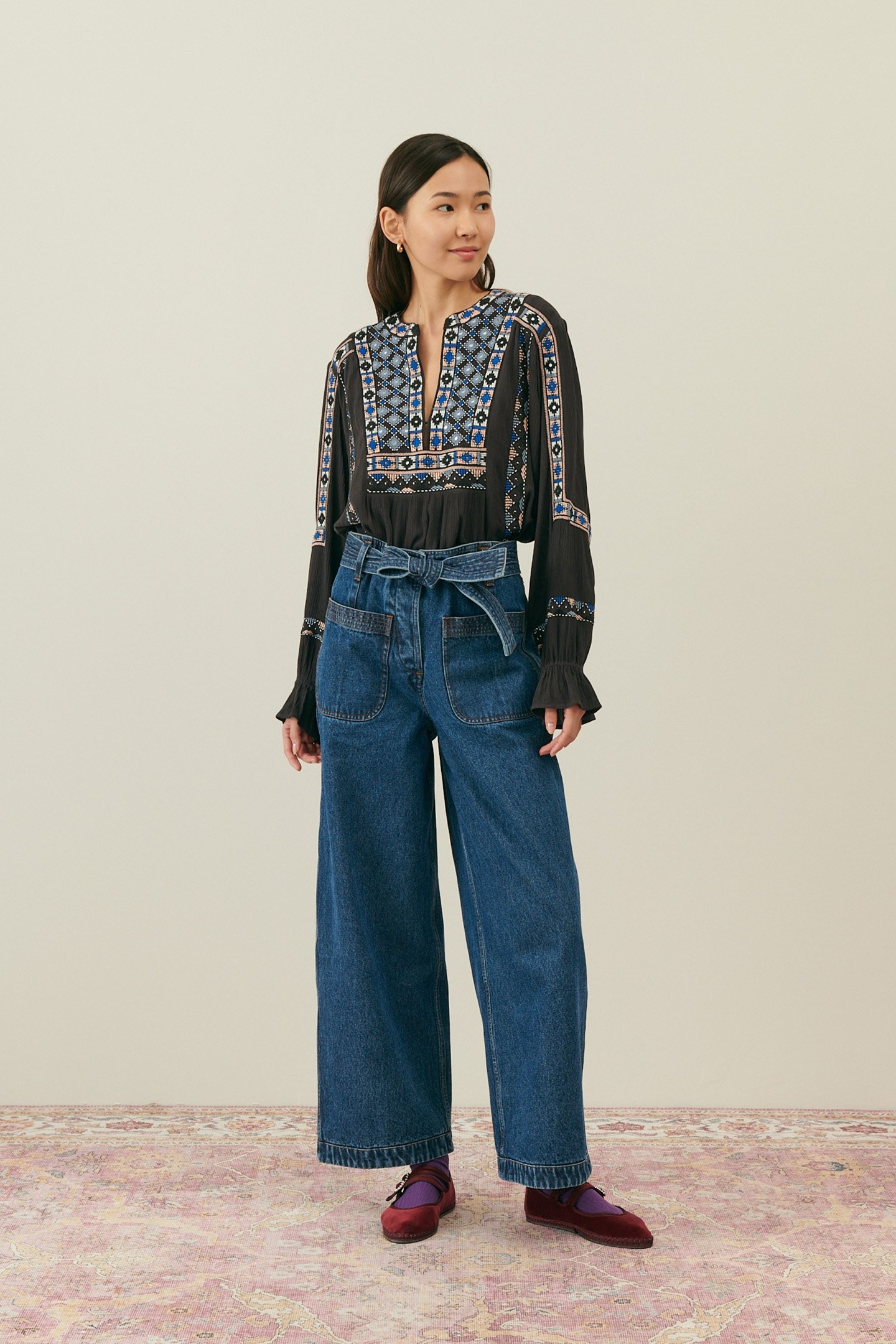 BLOUSE MARIELLA CHARCOAL 1