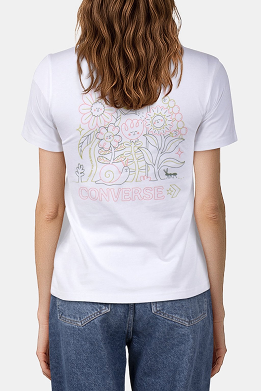 FLOWER GARDEN SLIM-FIT T-SHIRT WHITE 2