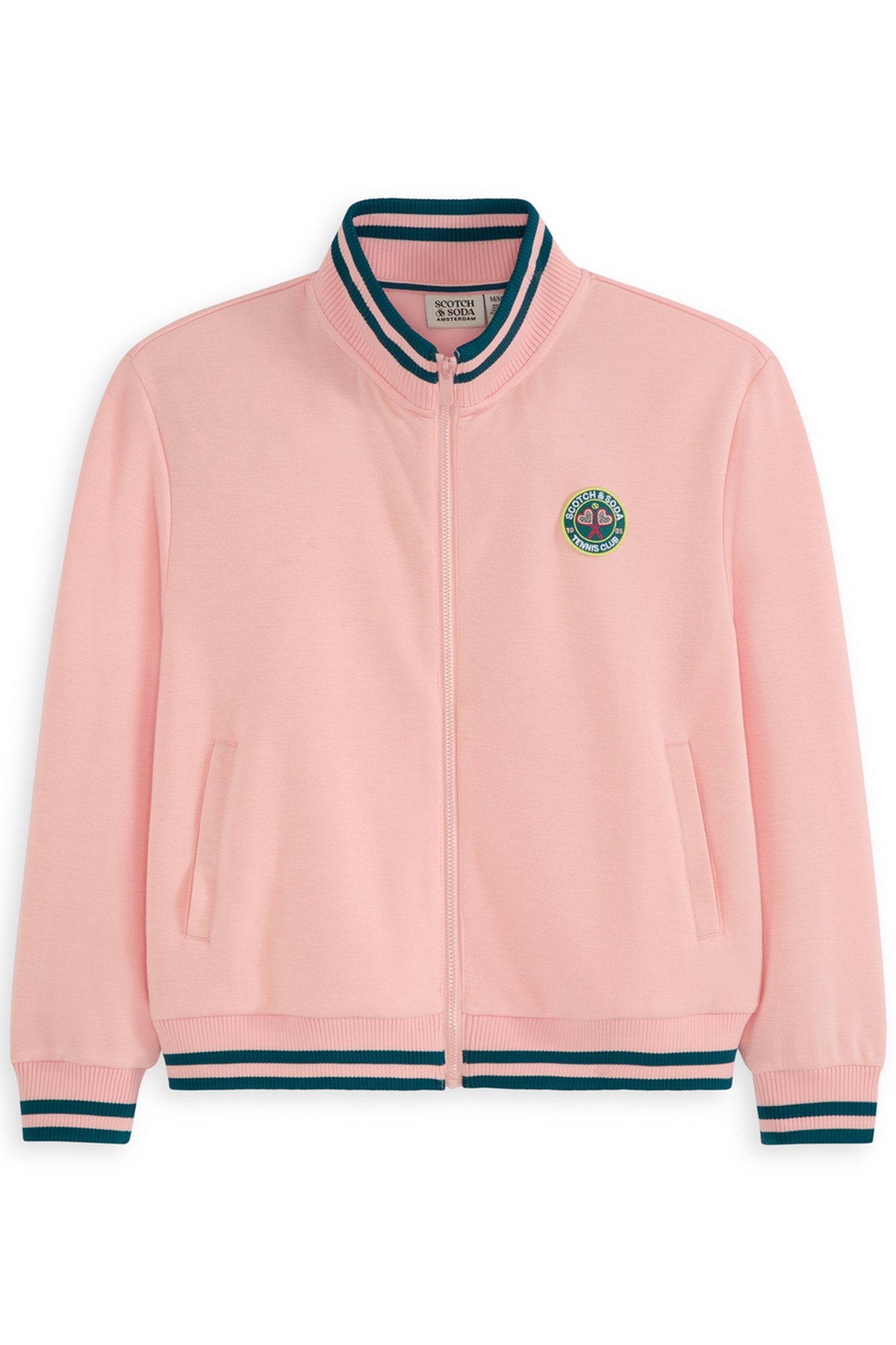 S&S GIRLS TENNIS GROUP DOUBLE KNIT TRACK JACKET LT PASTEL PI 1
