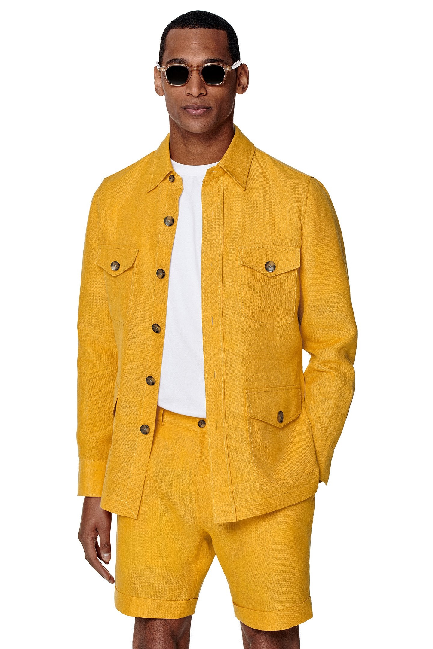 YELLOW RELAXED FIT SHIRT-JACKET YELLOW 1