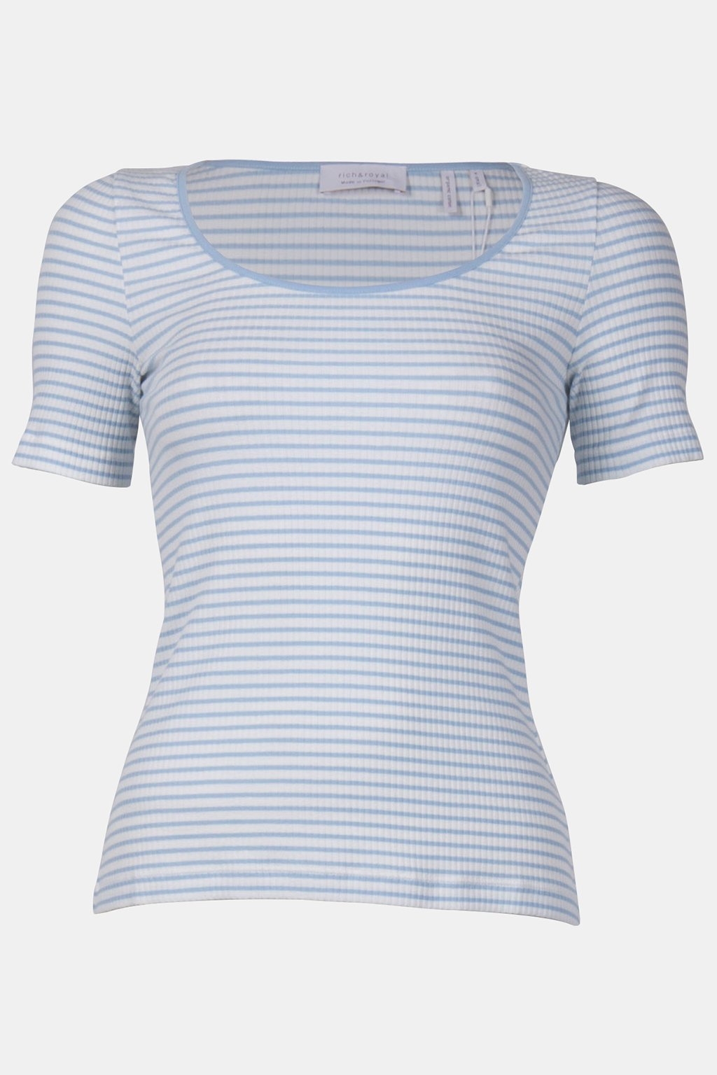 ORGANIC RIB SHIRT STRIPED COTTON BLUE 3