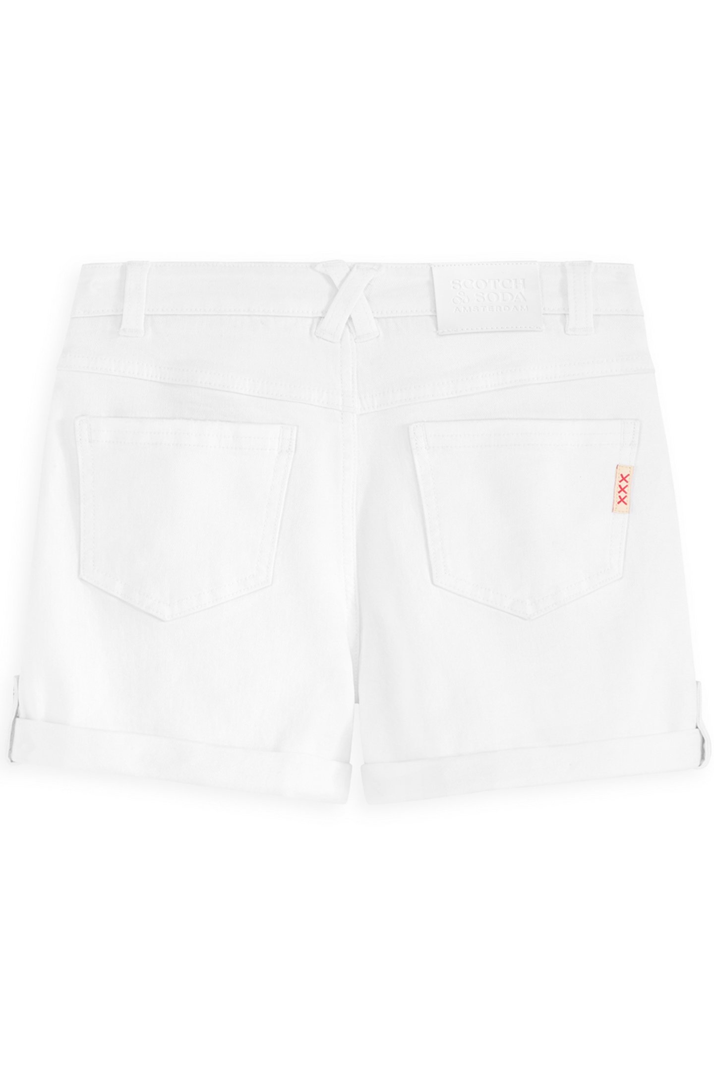 GIRLS STRETCH WHITE DENIM SHORT WHITE 2