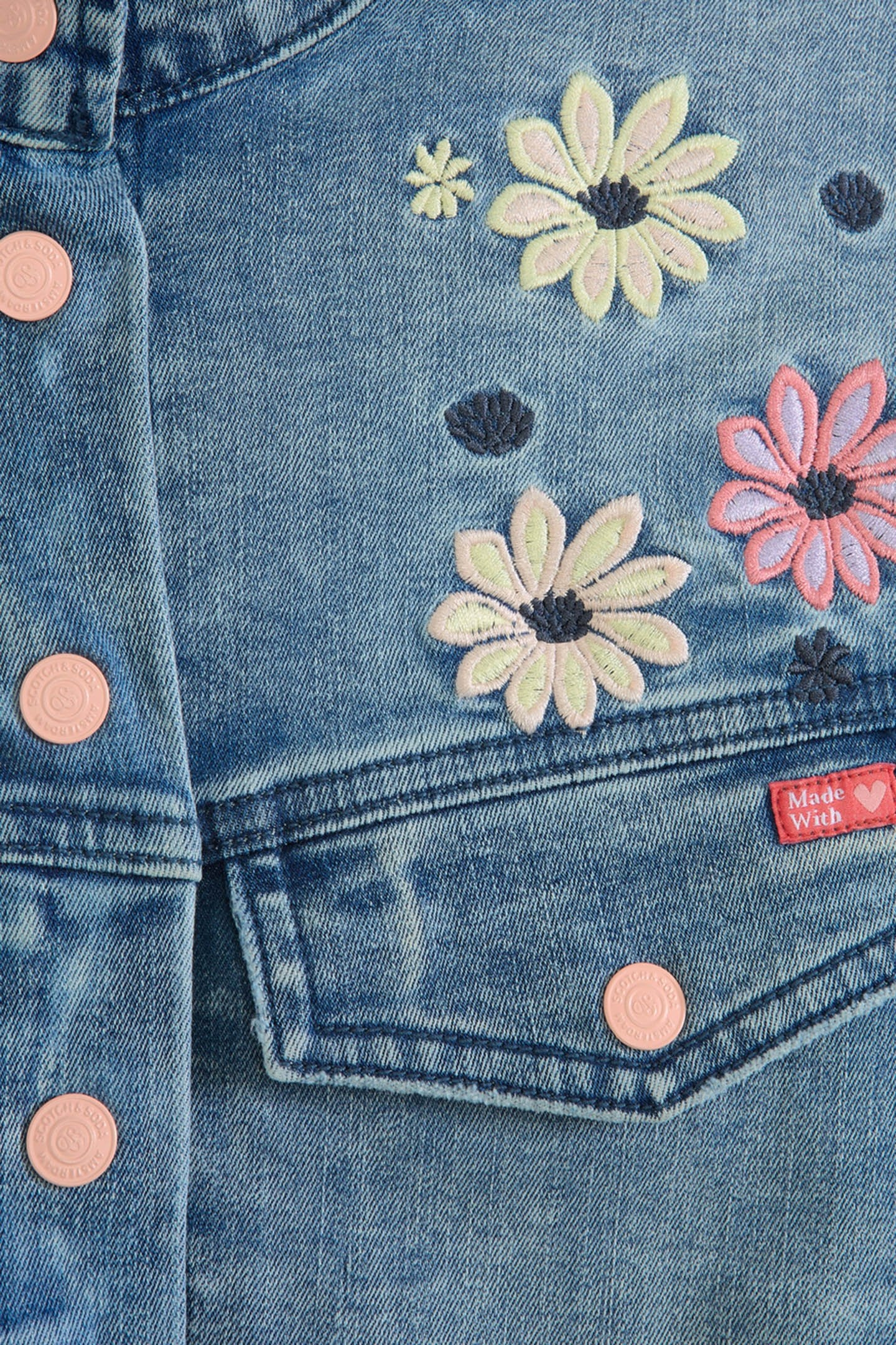 S&S GIRLS DENIM GROUP STRETCH DENIM FASHION JACKET COASTAL B 5