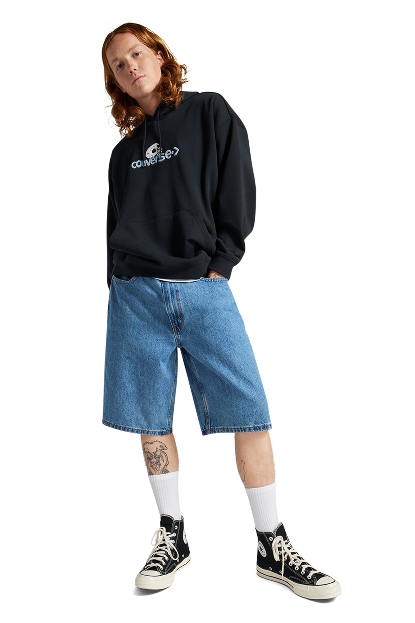 CONVERSE SKULL HOODIE CONVERSE BLACK 3