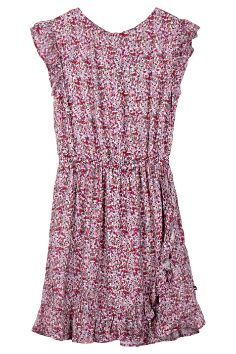 GIRL'S FUCHSIA FLORAL PRINT DRESS 1