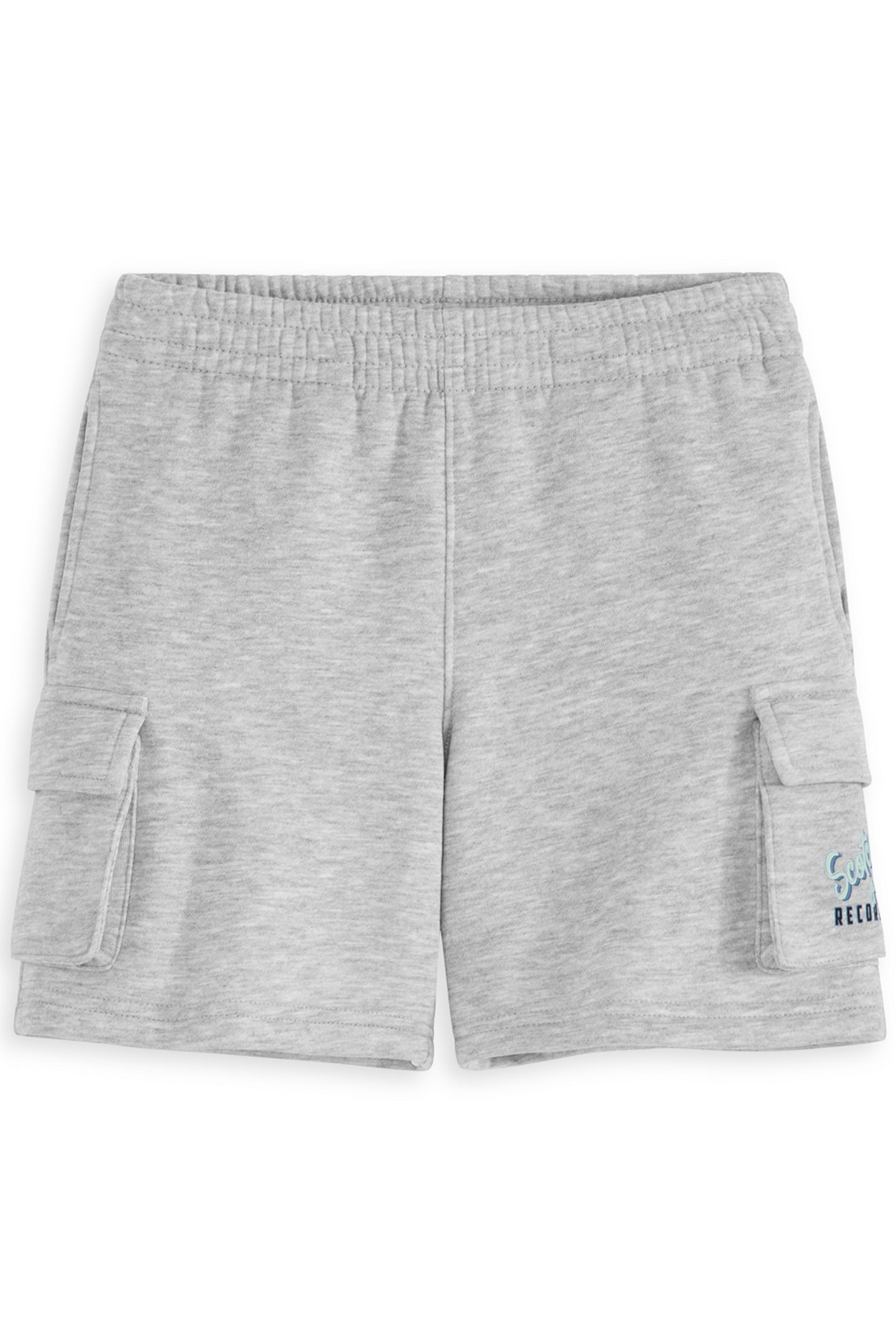 2PC BIG BOYS FLEECE CREWNECK & SHORT SET LIGHT GREY 4