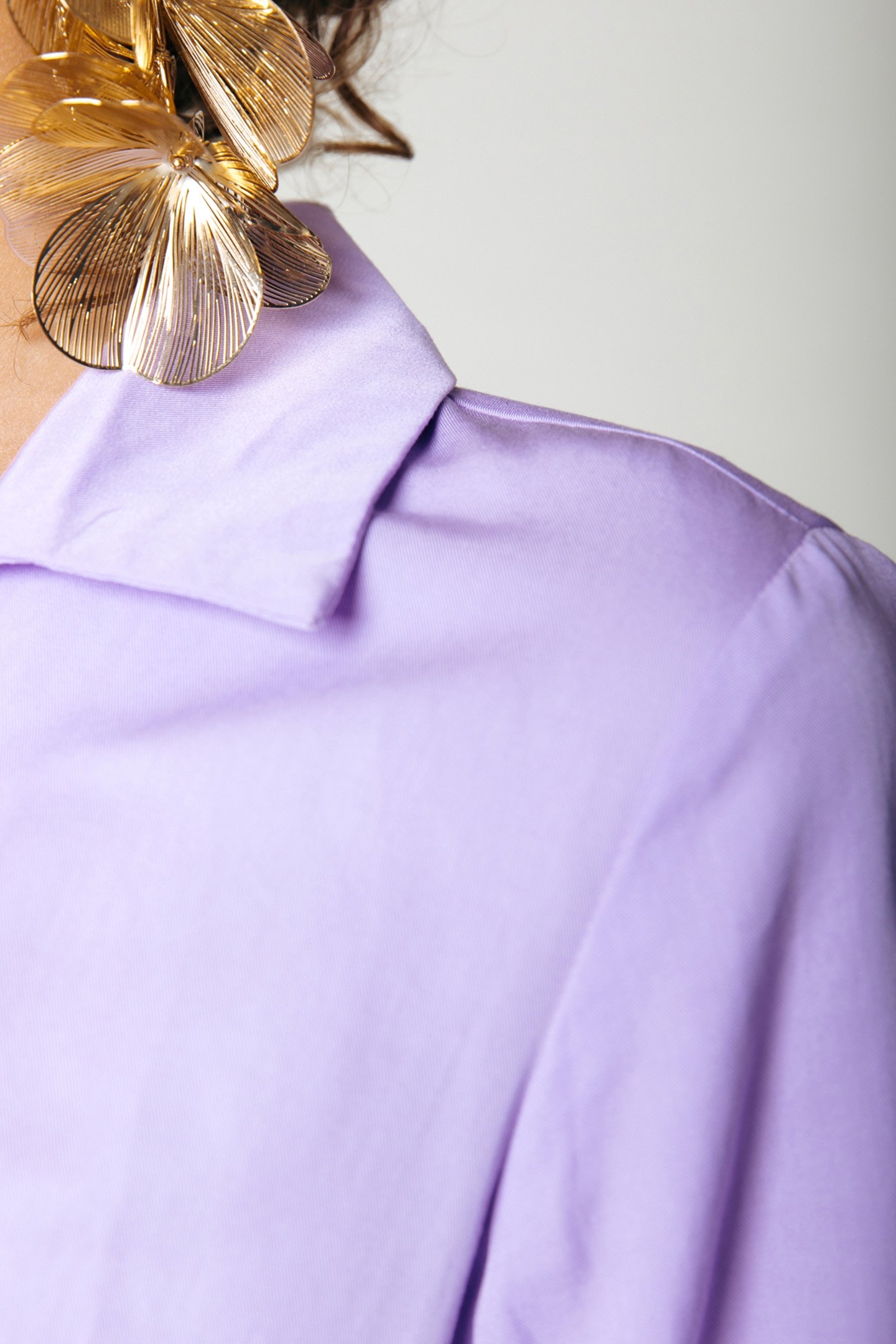 RUNA UNI FAKE WRAP DRESS LS PASTEL LILAC 4