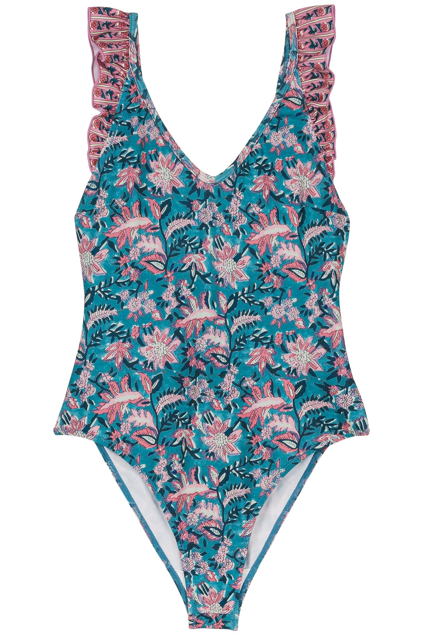 BATHING SUIT REVA TEAL GARDEN OF EDEN 2