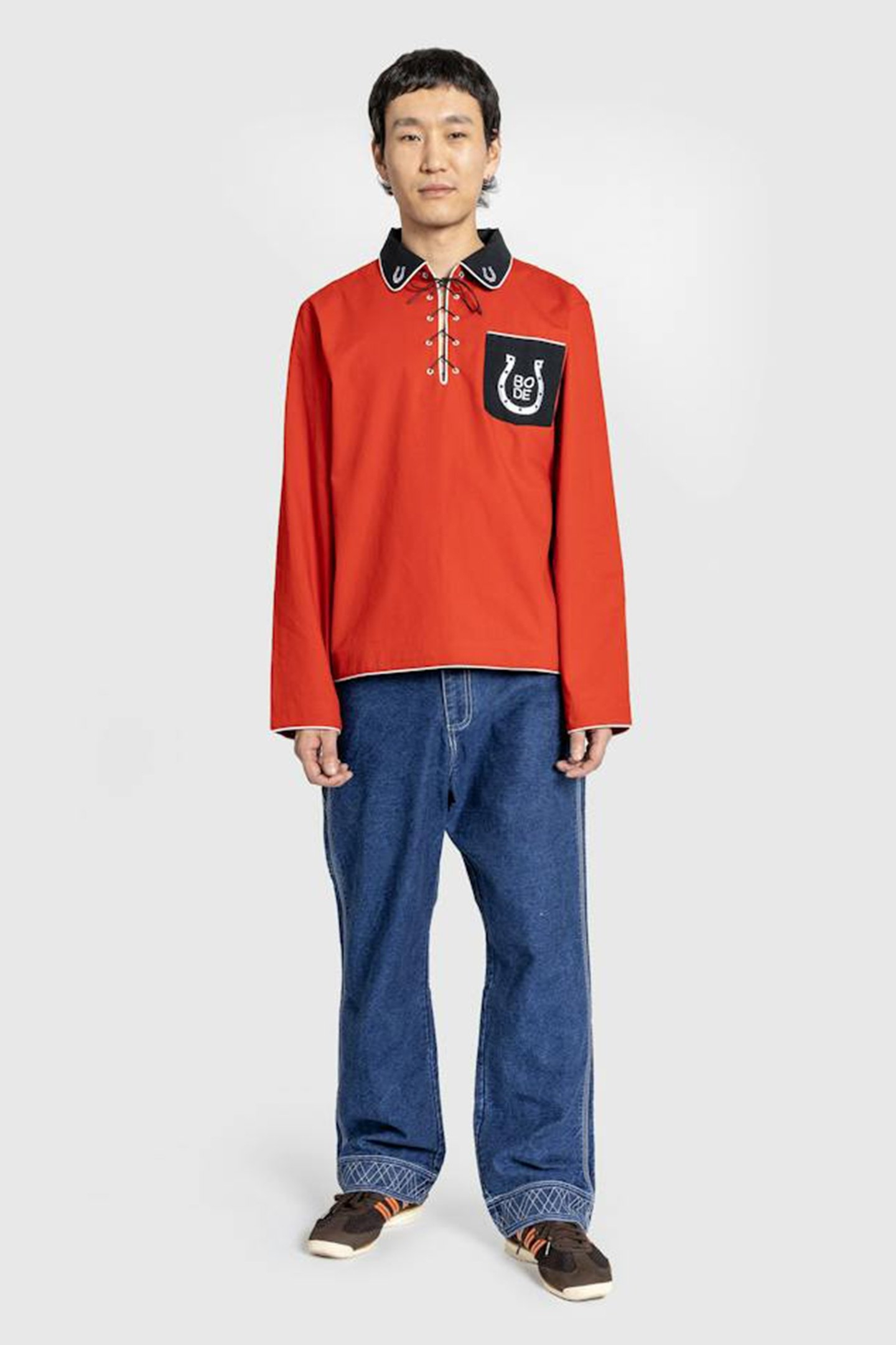 BODE – LUCKY HORSESHOE PULLOVER ECRU/BLACK 2