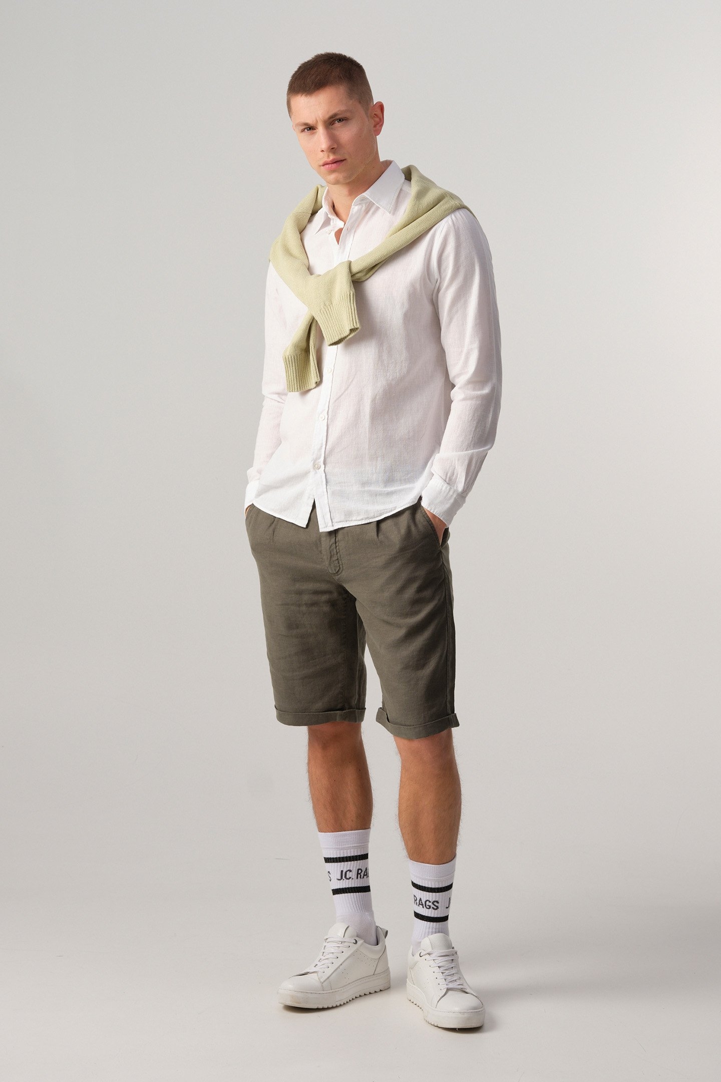 JAAP SHORT BURNED GREEN 1