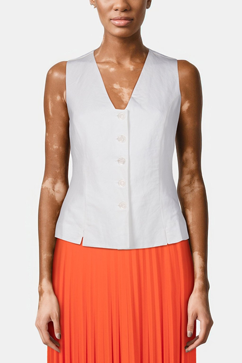 LINEN VEST WHISPER WHITE 1