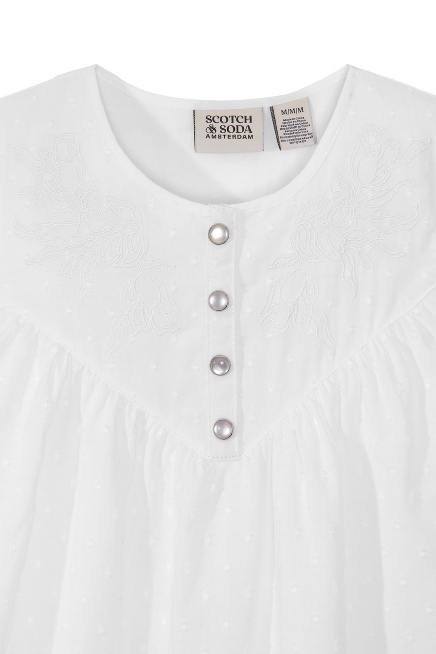 S&S GIRLS DENIM GROUP CTTN SWISS DOT SLEEVELESS TOP WHITE TR 3