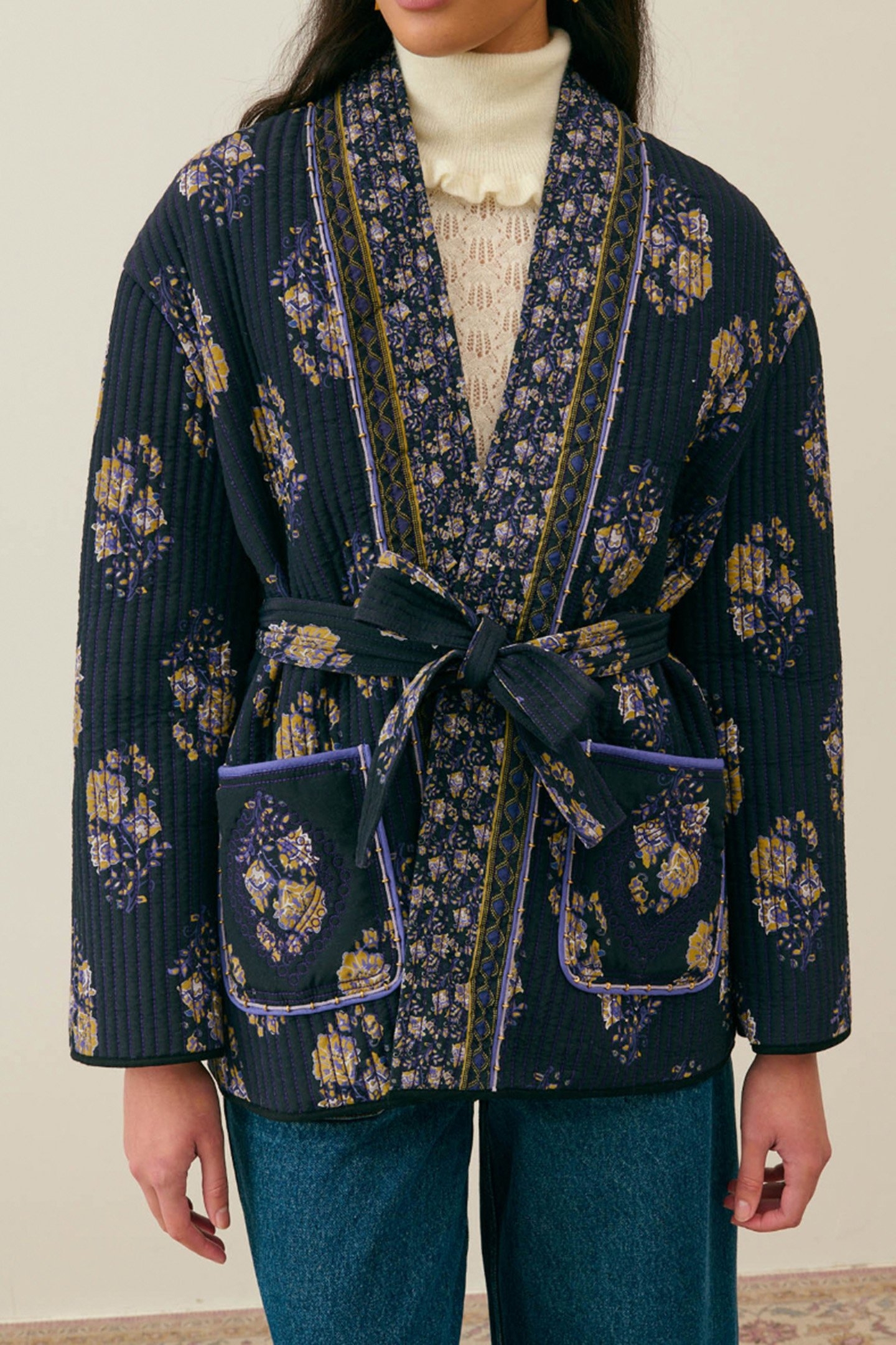 VEST AURELE BLUE NIGHT BOUQUETS 1