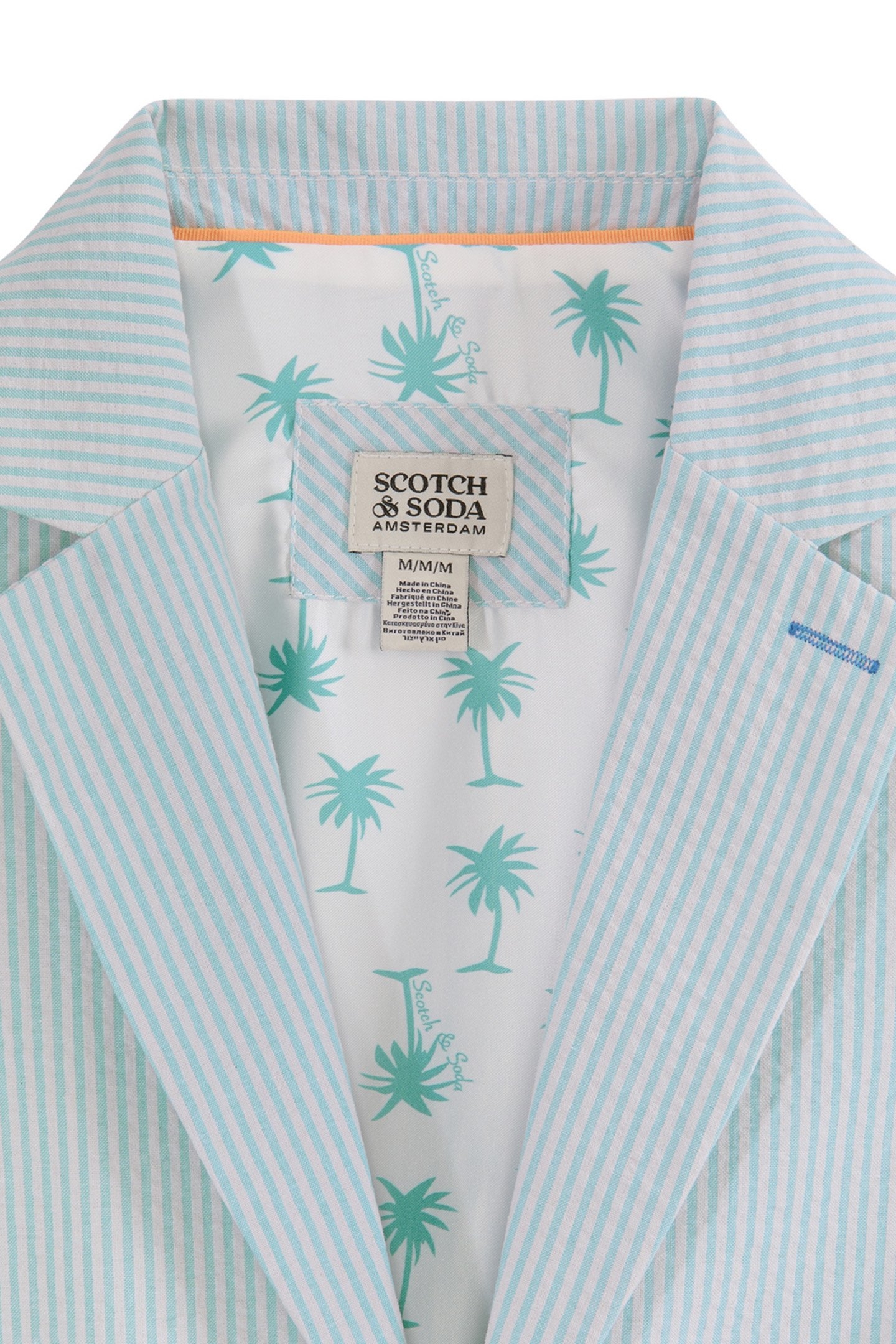 2PC BIG BOYS YD SEERSUCKER JACKET & PANT SUIT SET BLEACHED A 6