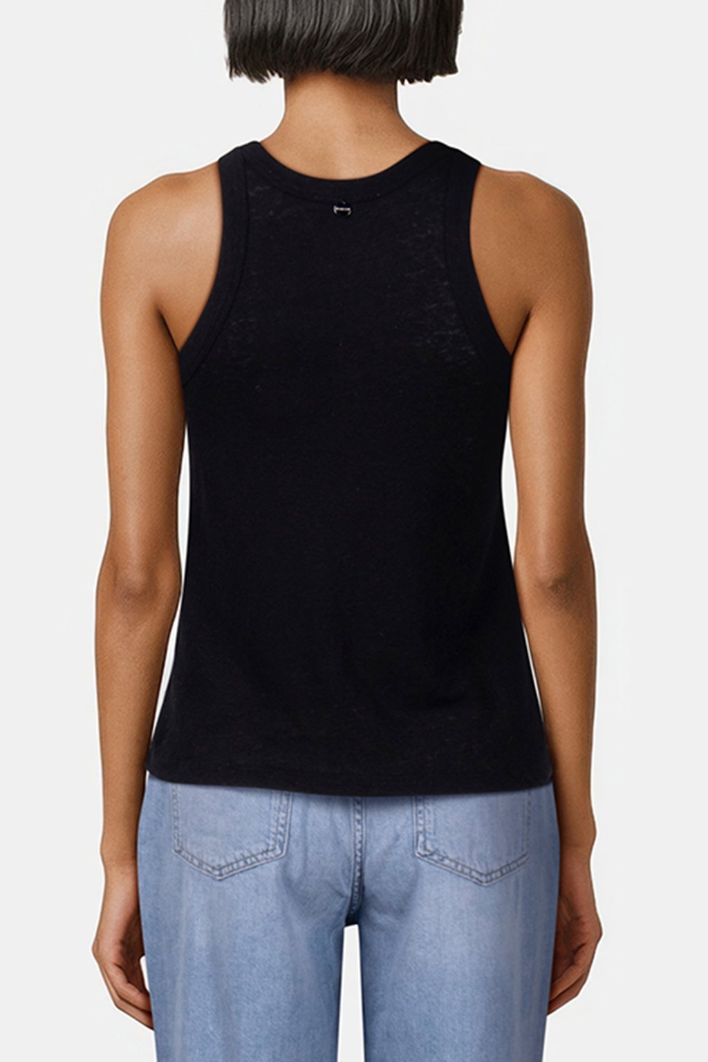 LINEN TOP BLACK 2