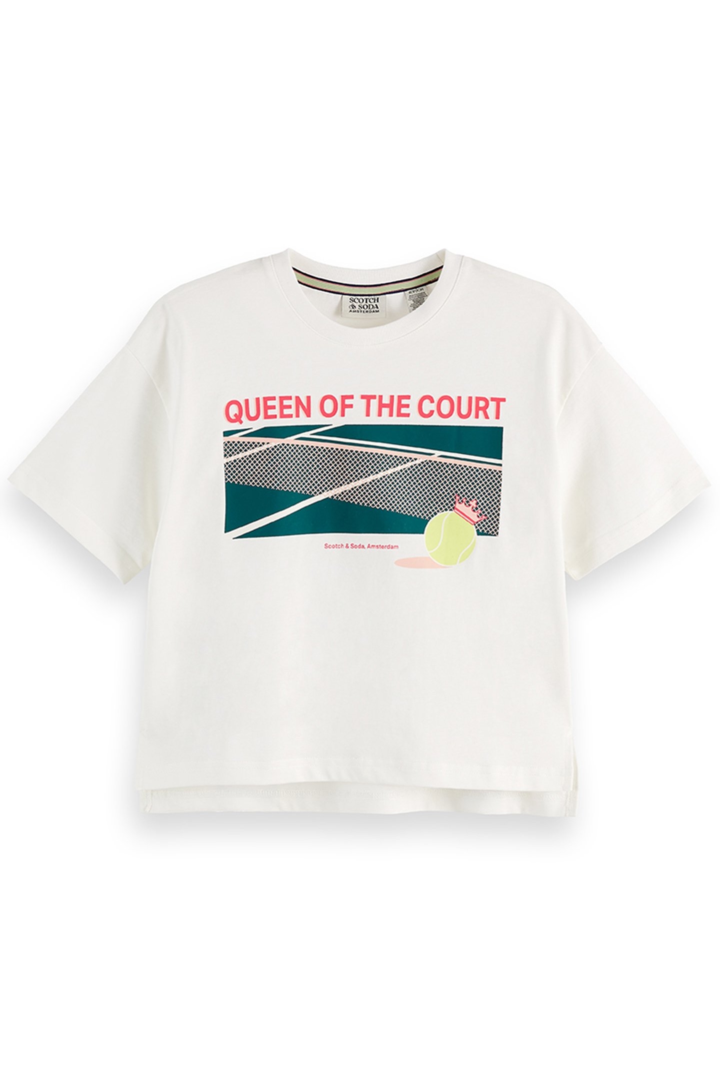 S&S GIRLS TENNIS GROUP CTN JERSEY SS FASHION TOP LIGHT BEIGE 1