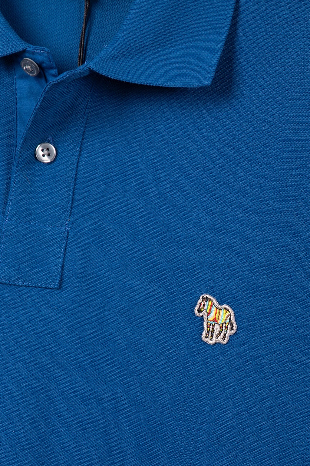 REG FIT SS POLO SHIRT ZEBRA COBALT BLUE 4