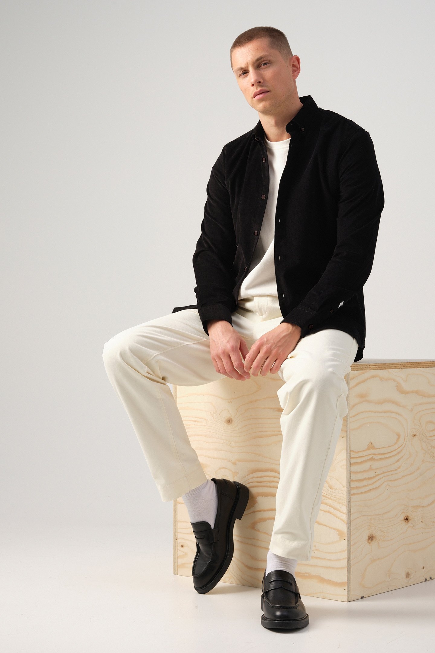 REVAN CASUAL OVERHEMD LM BLACK 1