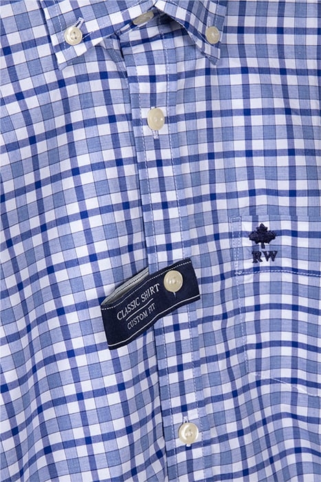 CUSTOM FIT CHECKED SHIRT WITH POCKET MULTI 3