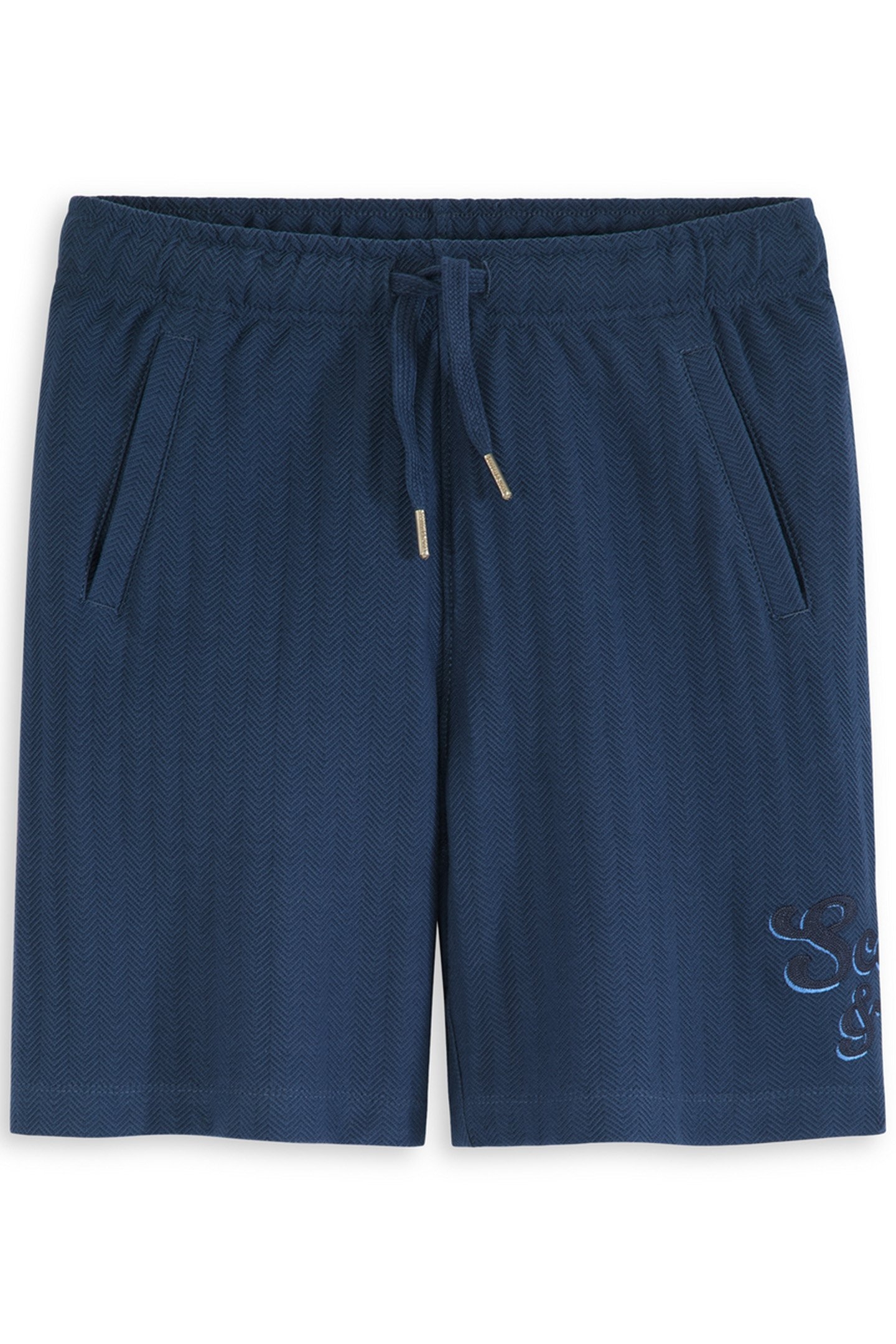 BOYS KNIT HERRINGBONE SHORT DARK OBSIDIAN 1