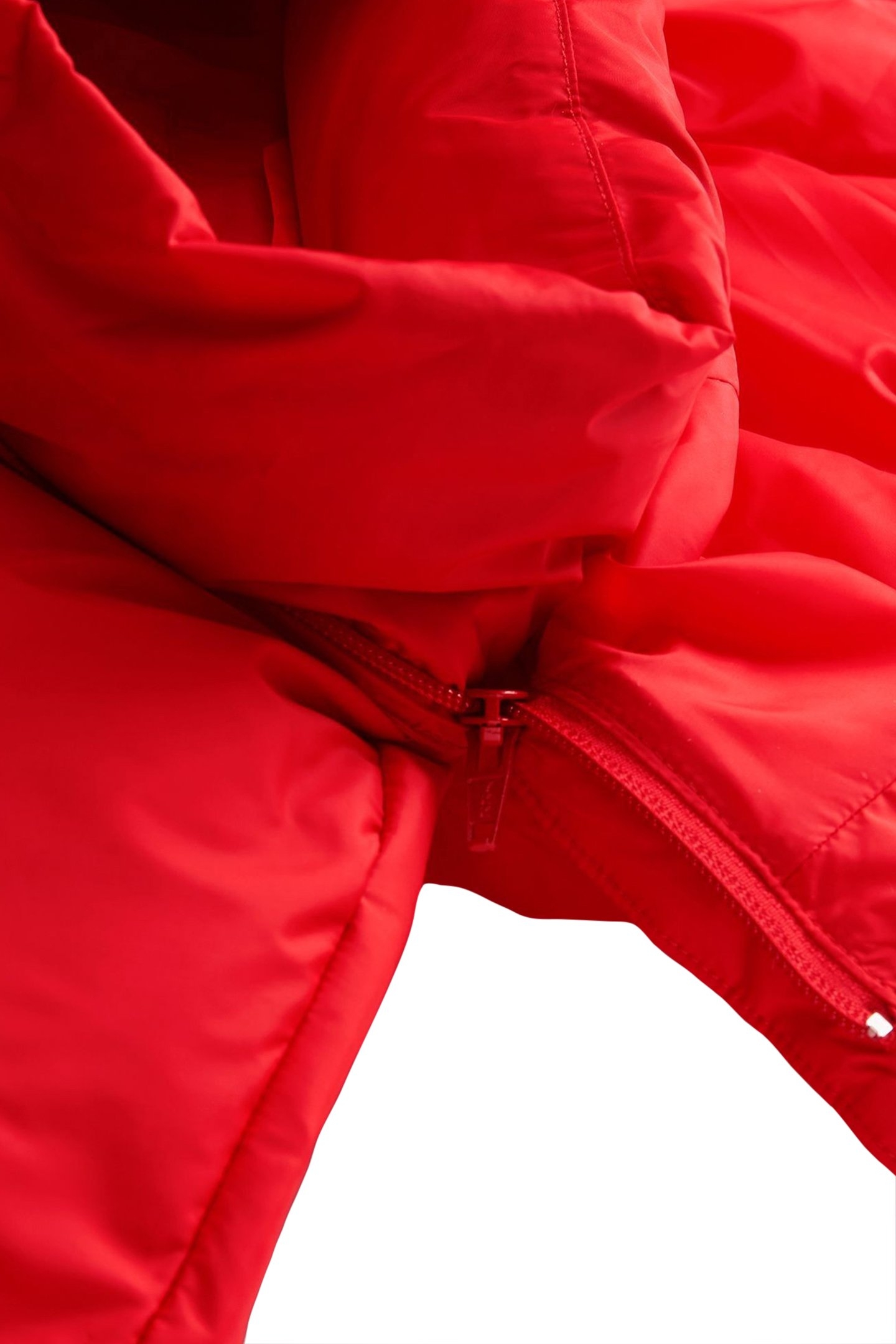 WESTERN BUBBLE SHORTY PUFFER COAT IN RED 6