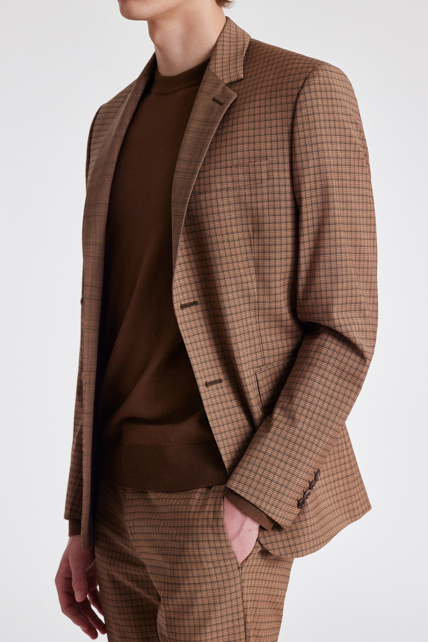 MENS 2 BUTTON JACKET LIGHT RUST 5