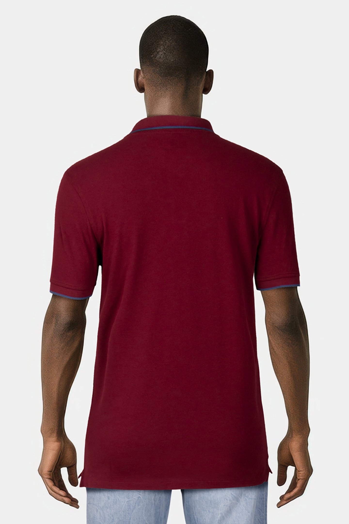 SLIM FIT POLO ZEB BADGE BURGUNDY/BORDE 2