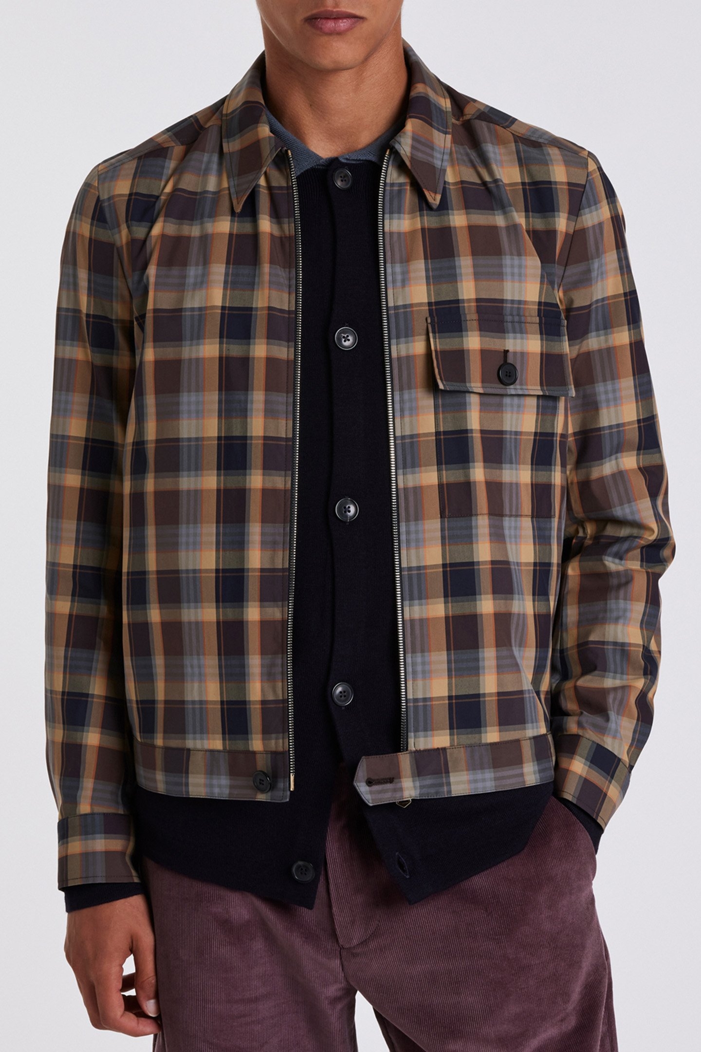 GENTS ZIP FRONT JACKET VERY DARK NAVY 1