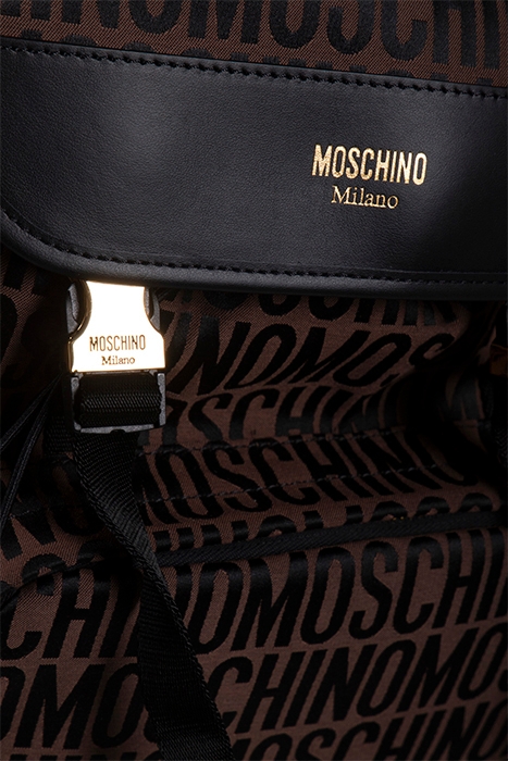 ALLOVER LOGO MULTI-POCKET BACKPACK BROWN 5