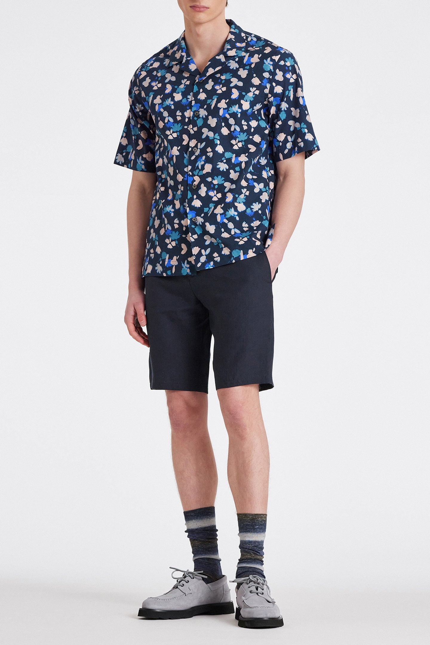 MENS S/S REGULAR FIT SHIRT VERY DARK NAVY 3