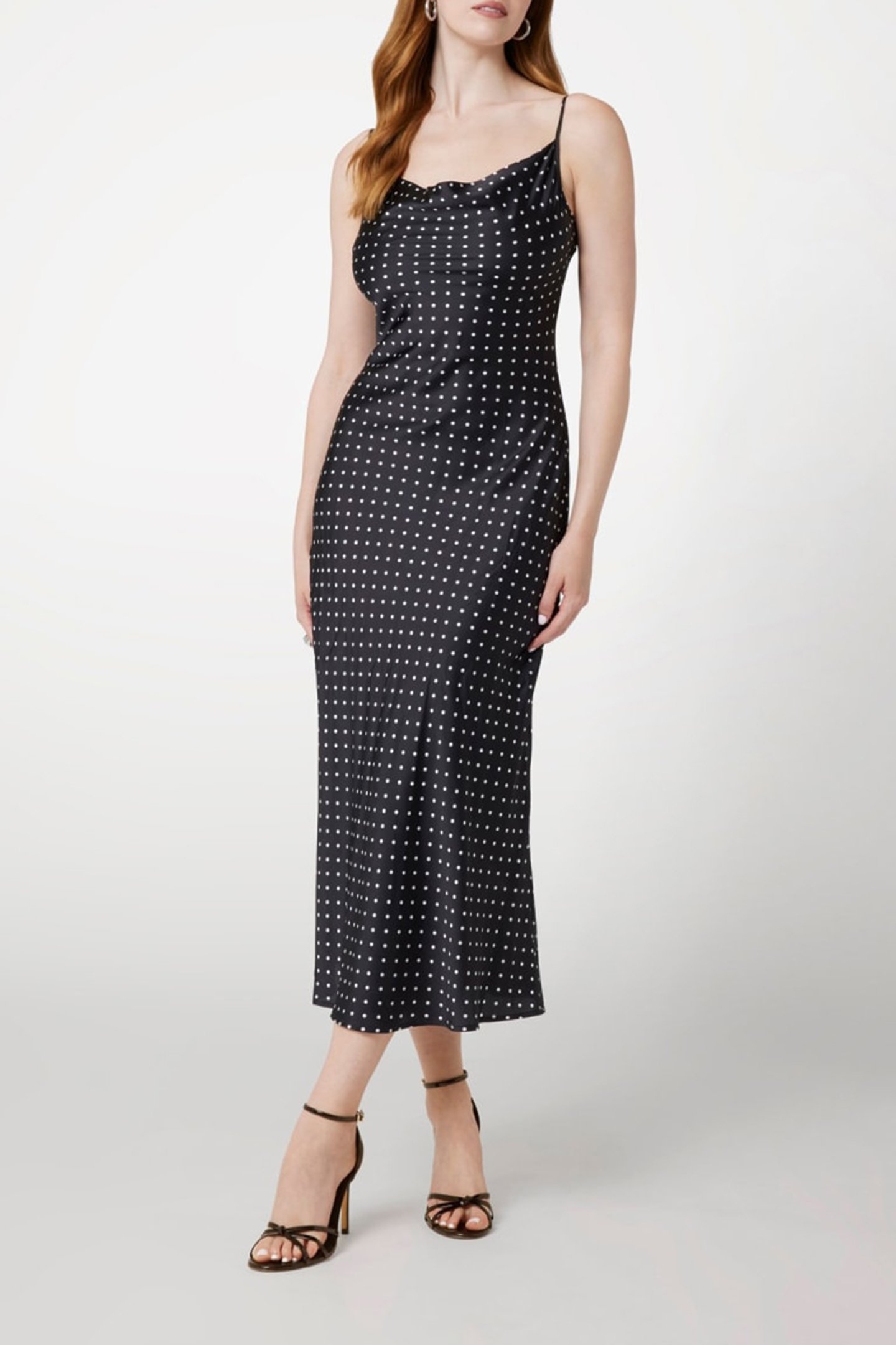 GUESS ECO AKILINA DRESS BLACK ON WHITE POIS 1