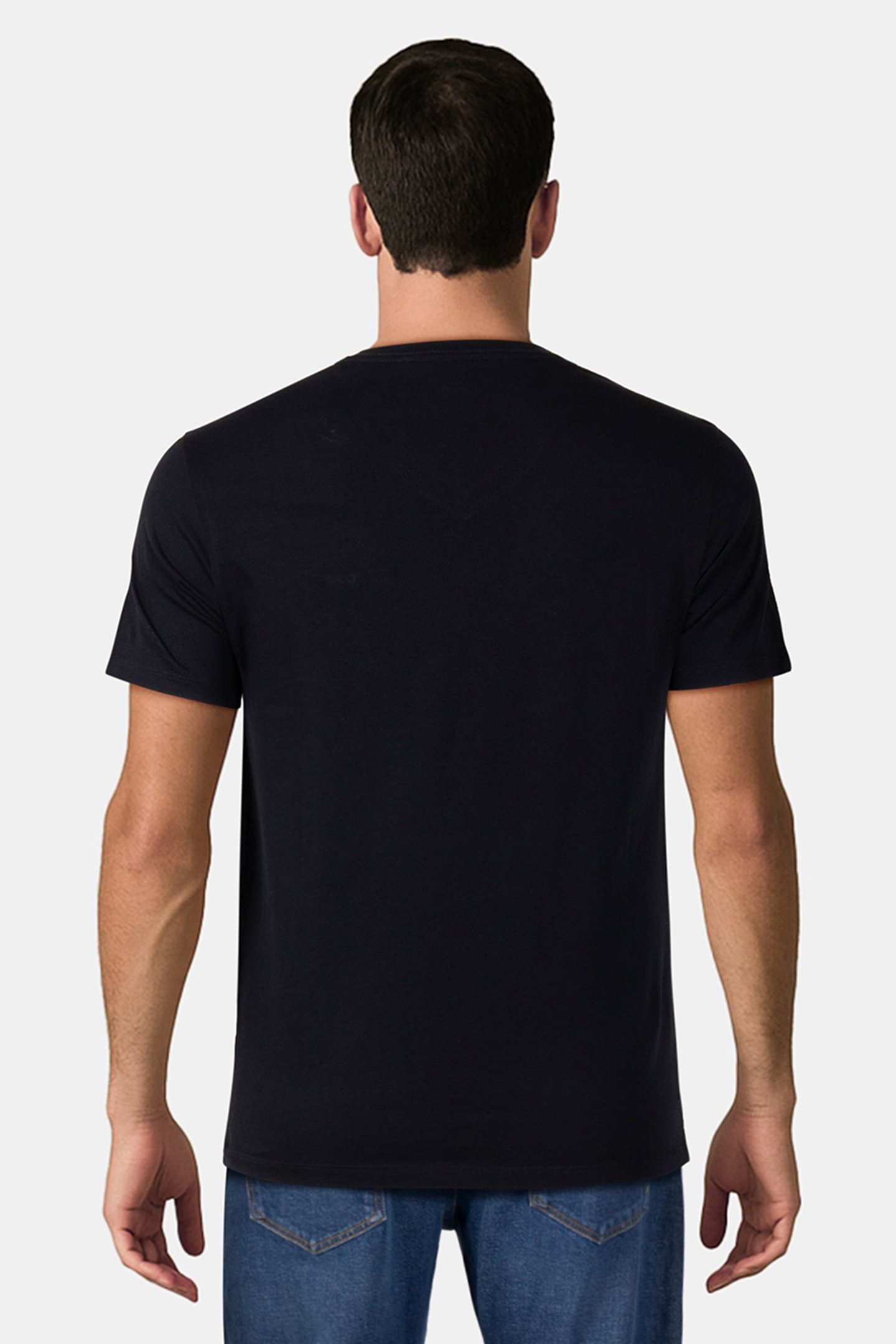 LSECLASSIC HM V NECK TEE BLACK 2